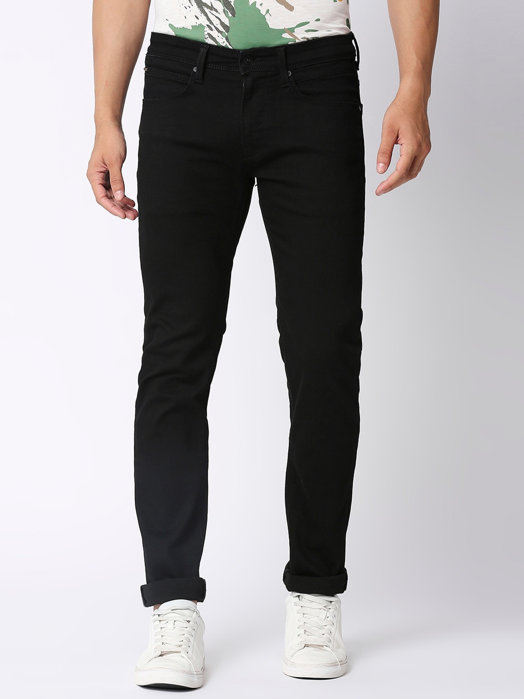 

Pepe Jeans Men Slim Fit Cotton Stretchable Jeans, Black