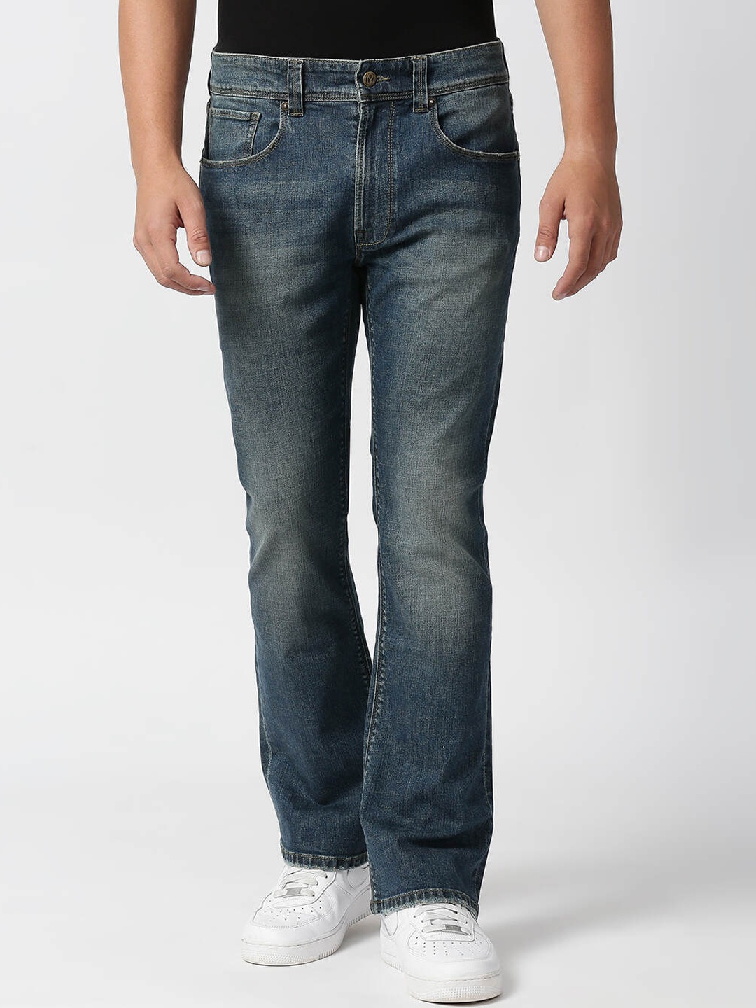 Pepe Jeans Men Bootcut Light Fade Cotton Jeans, Blue