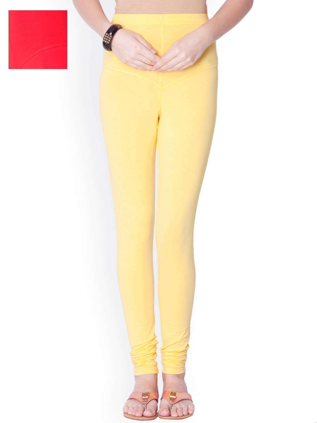 

Dollar Missy Pack of 2 Churidar-Length Leggings, Yellow
