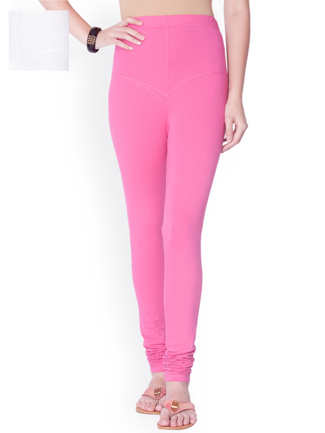 

Dollar Missy Pack of 2 Churidar-Length Leggings, Pink