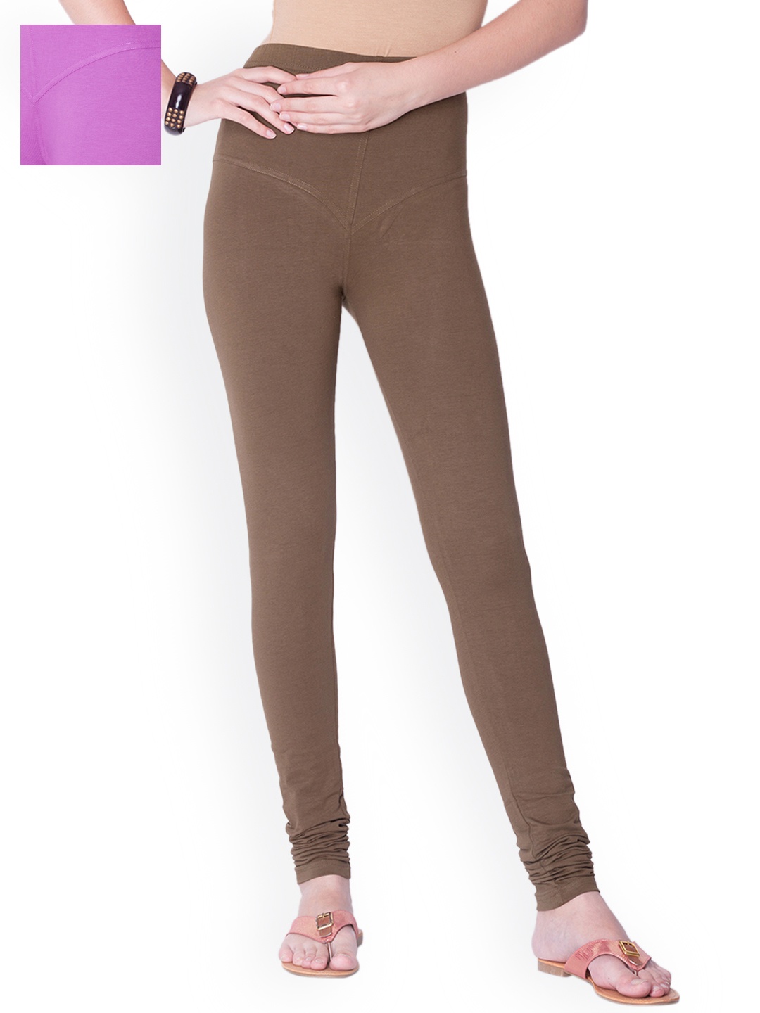 

Dollar Missy Pack of 2 Churidar-Length Leggings, Brown