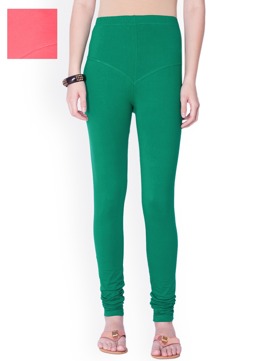 

Dollar Missy Pack of 2 Churidar-Length Leggings, Pink
