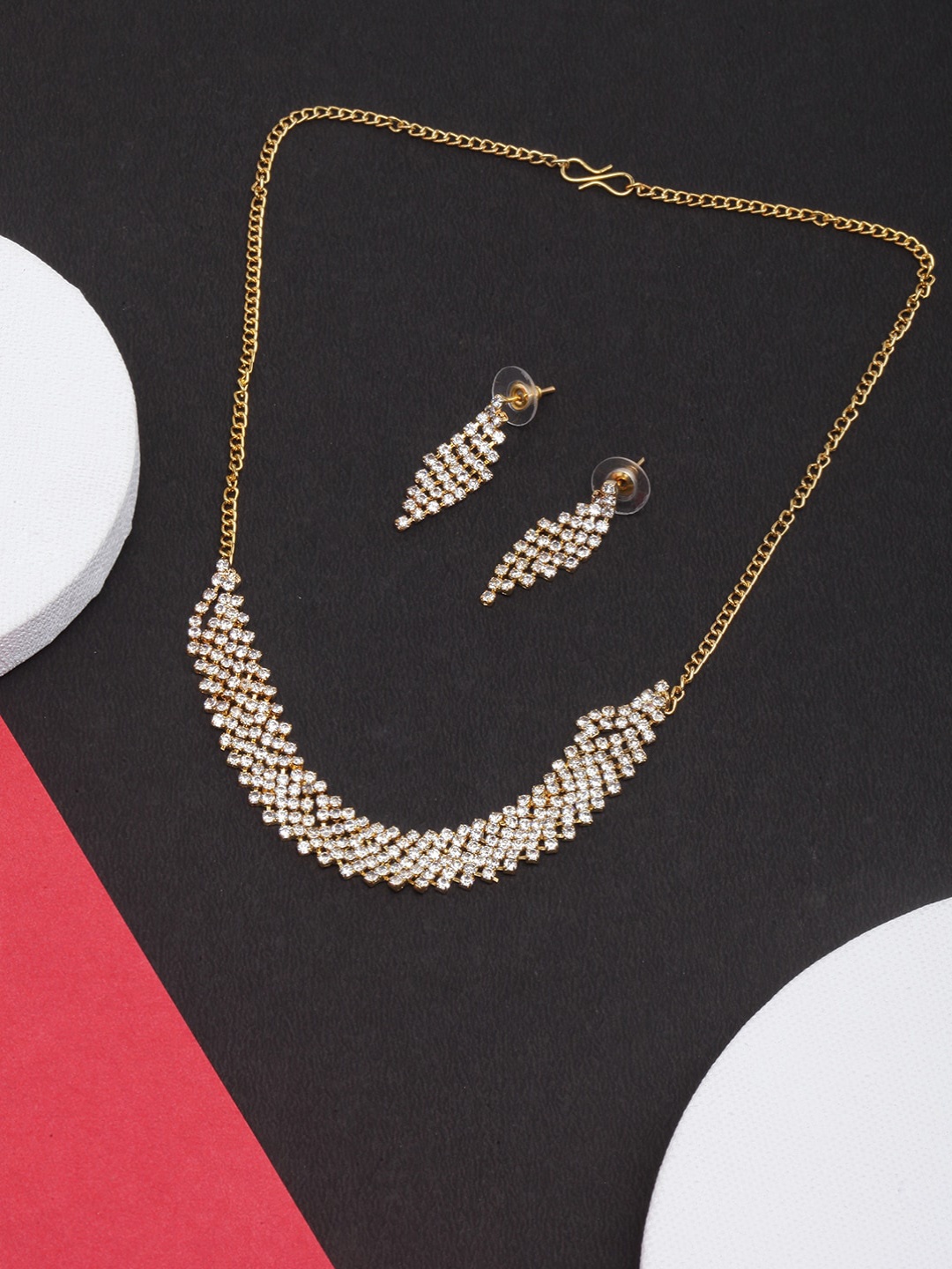 

DIVA WALK Gold-Plated CZ-Studded Jewellery Set