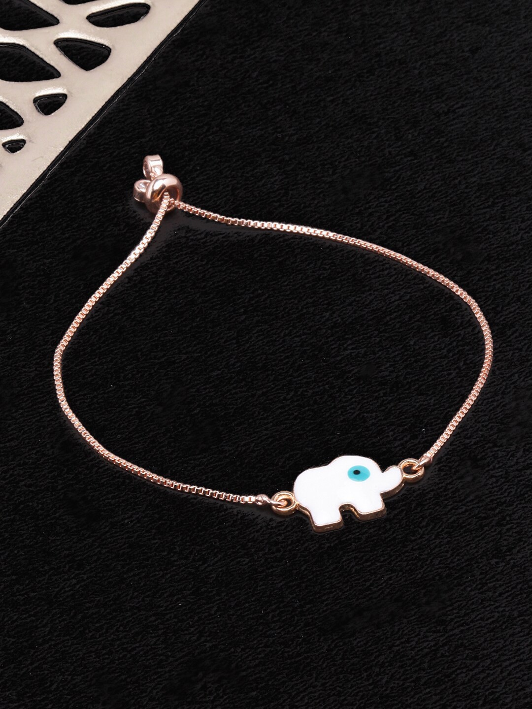 

DIVA WALK Women Brass Rose Gold-Plated Charm Bracelet
