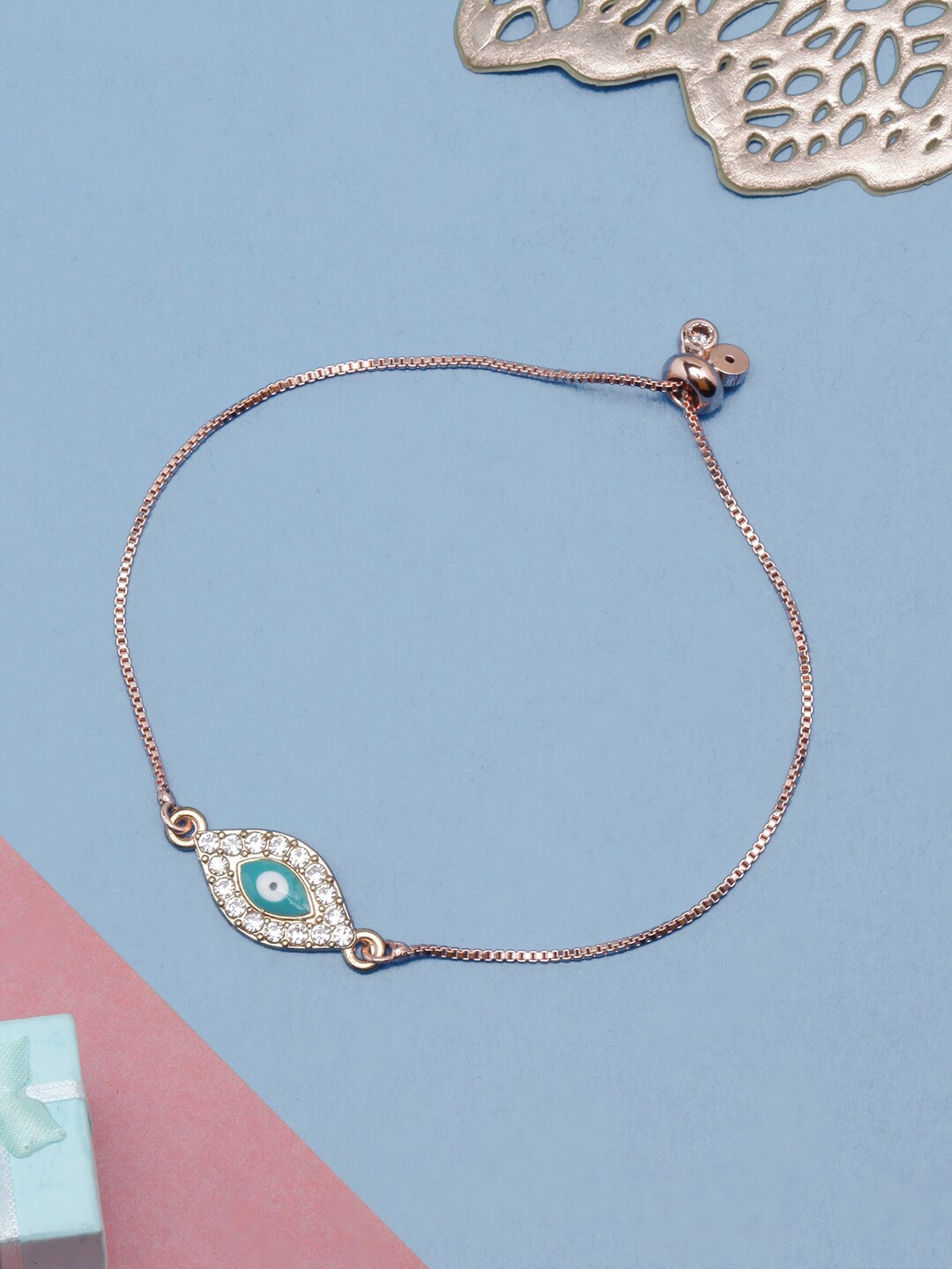 

DIVA WALK Women Brass Rose Gold-Plated Charm Bracelet