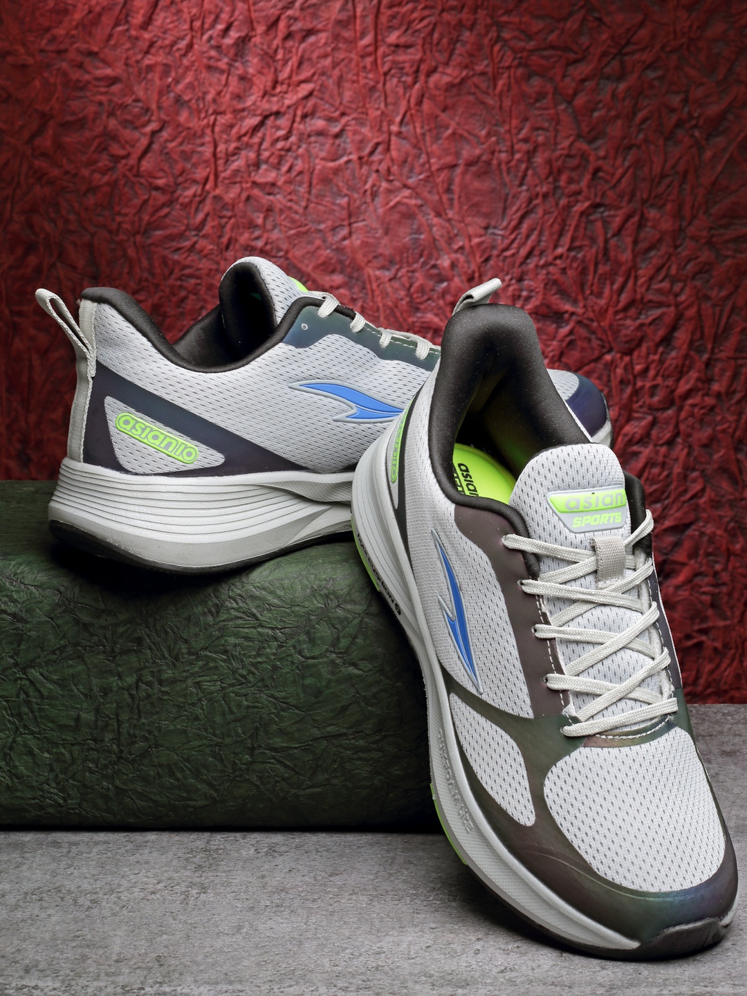 

ASIAN Men Mesh Running Non-Marking Shoes, Grey