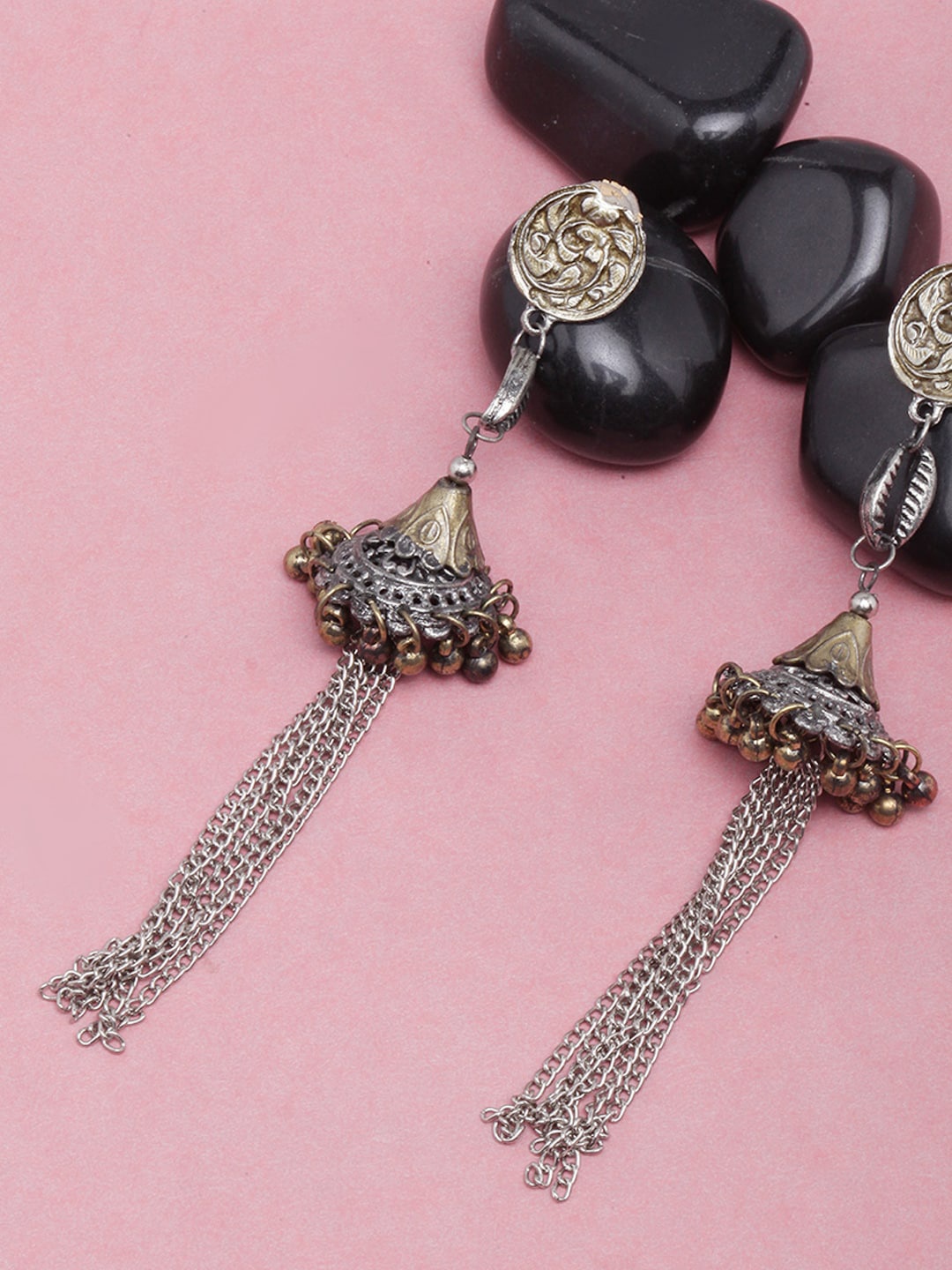 

Sangria Silver-Plated Beaded Earrings