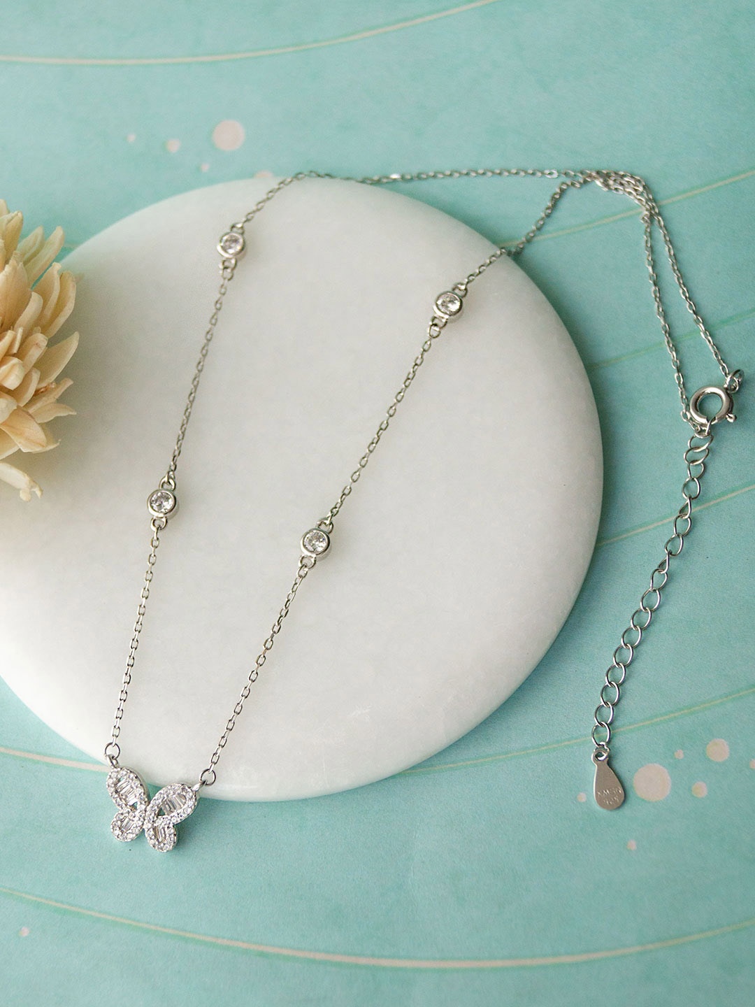 

MANNASH Sterling Silver Rhodium-Plated Chain