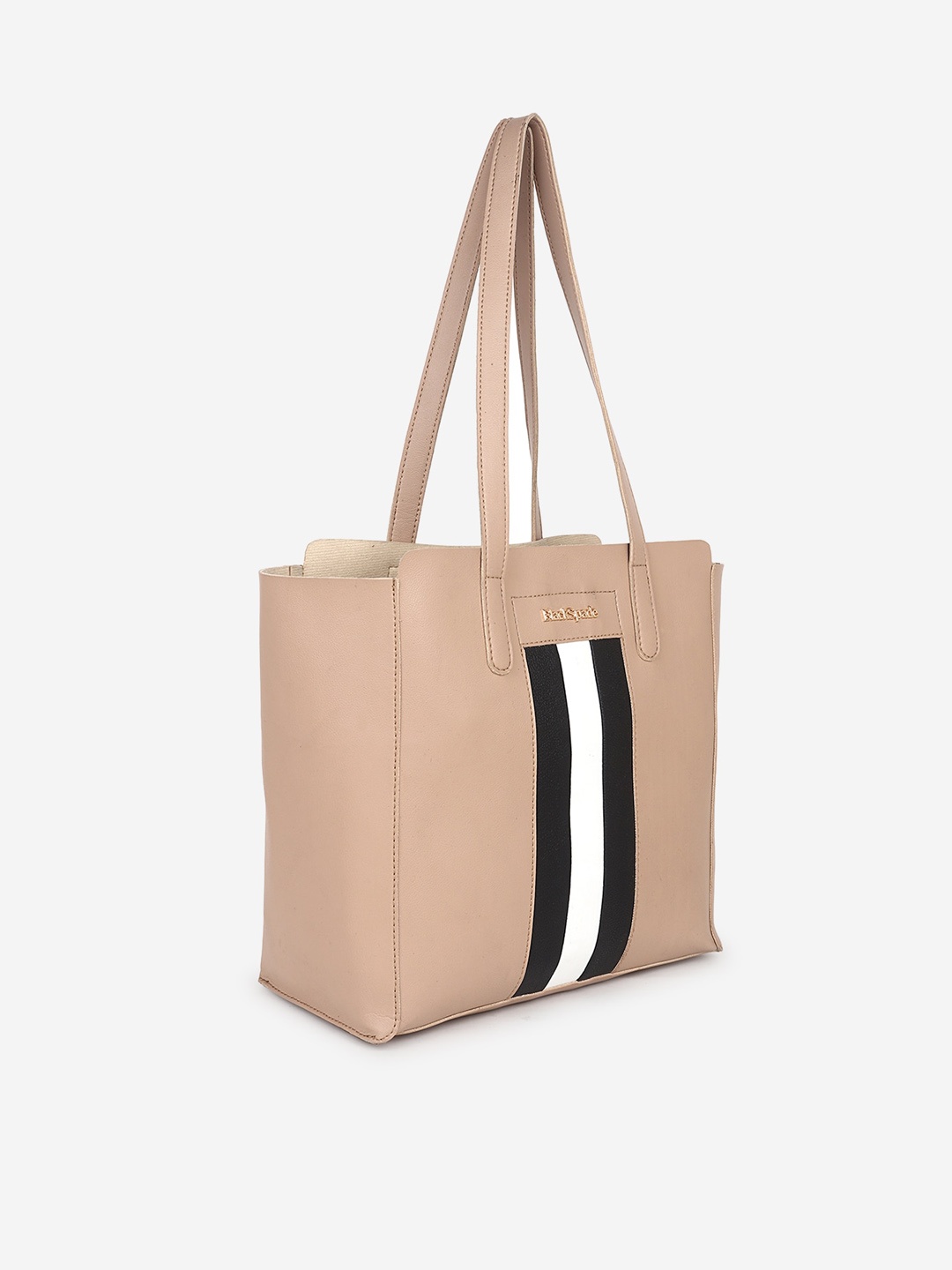 

Black Spade PU Structured Shoulder Bag, Beige