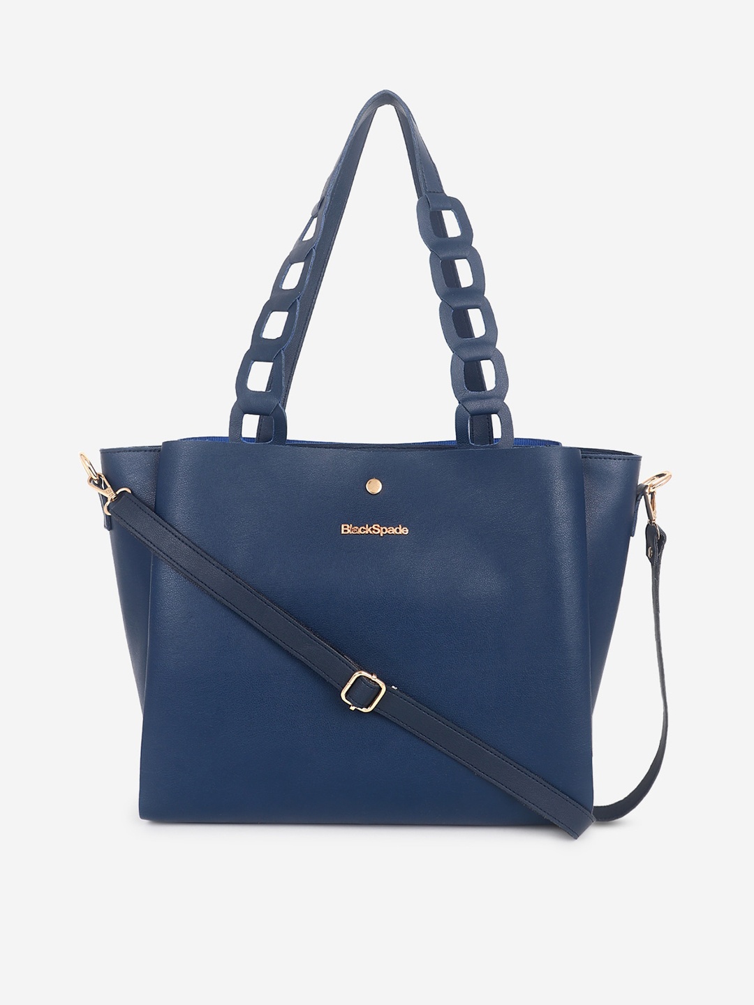 

Black Spade PU Structured Shoulder Bag, Blue