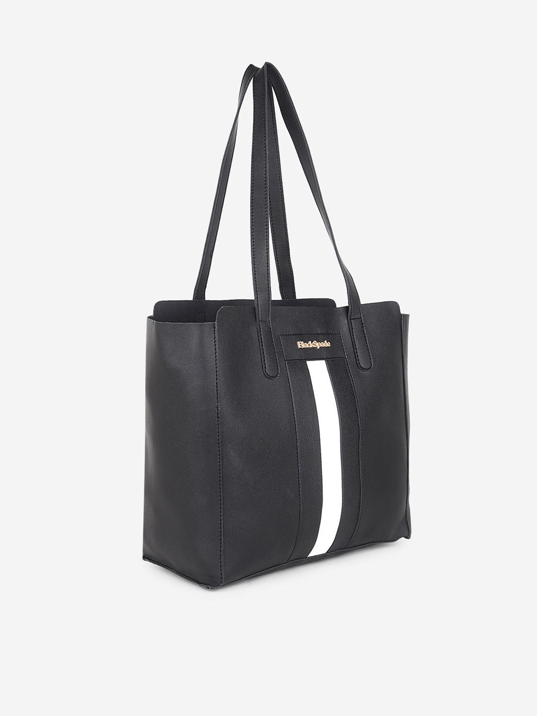 

Black Spade PU Structured Tote Bag