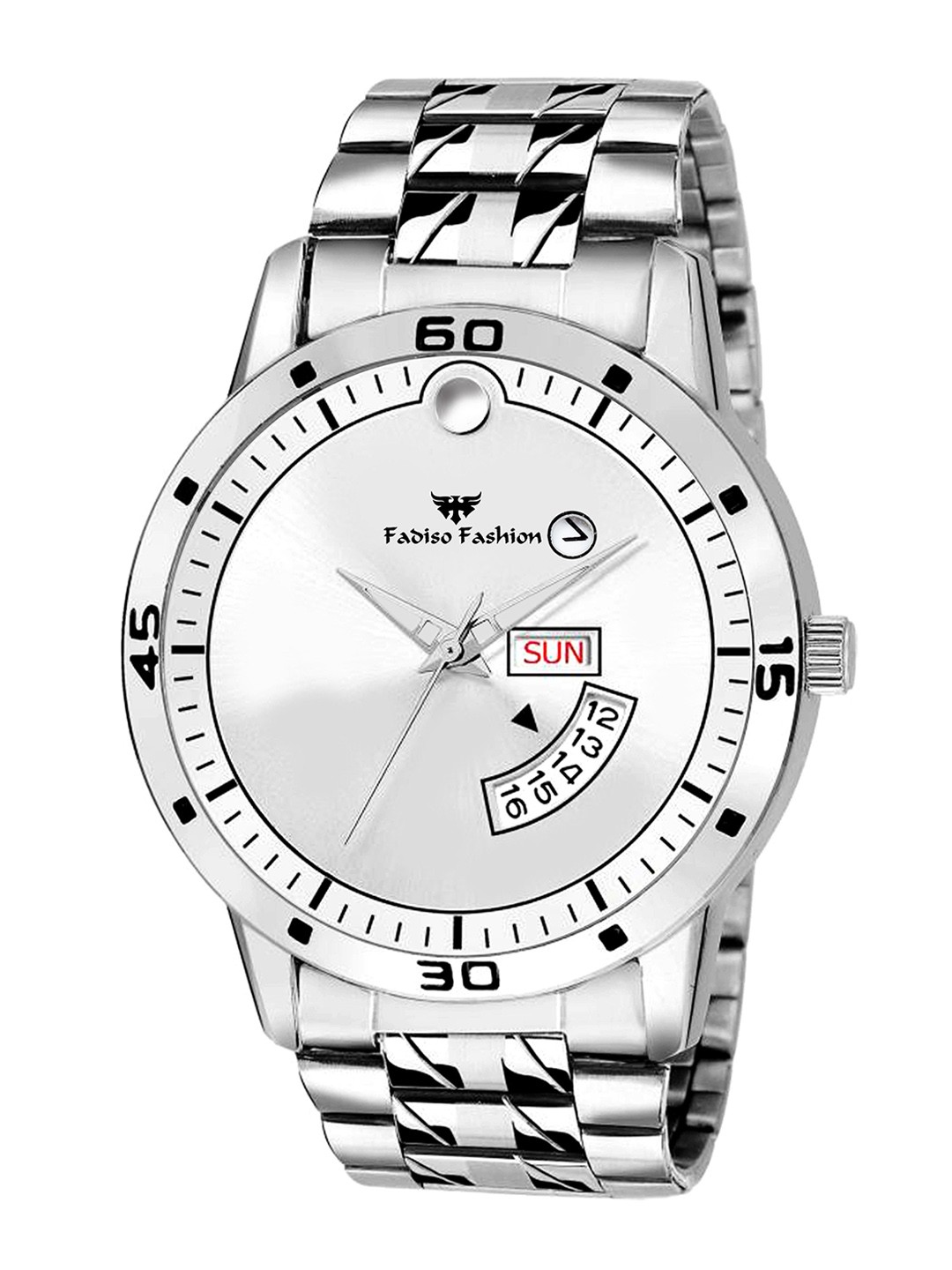 

Fadiso Fashion Men Brass Dial & Stainless Steel Analogue Watch FF-2054, White