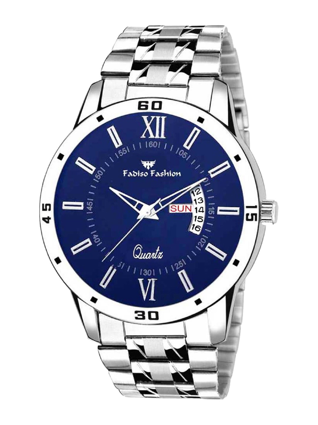 

Fadiso Fashion Men Brass Dial & Stainless Steel Bracelet Style Analogue Watch FF-4720, Blue