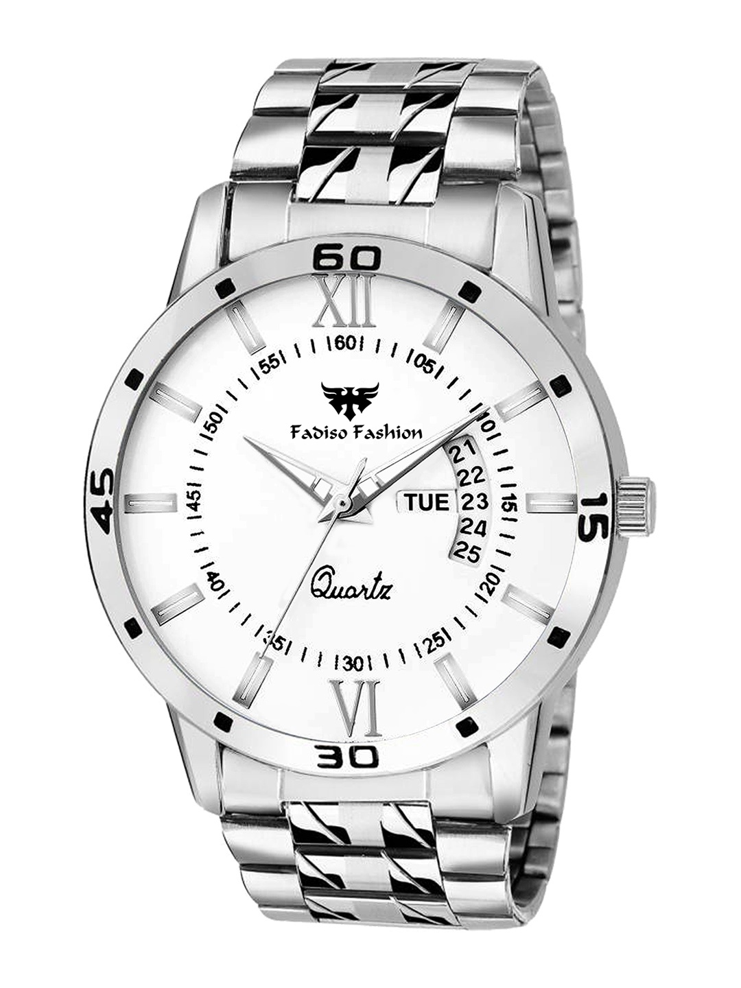 

Fadiso Fashion Men Brass Dial & Stainless Steel Bracelet Style Analogue Watch FF-1257, White