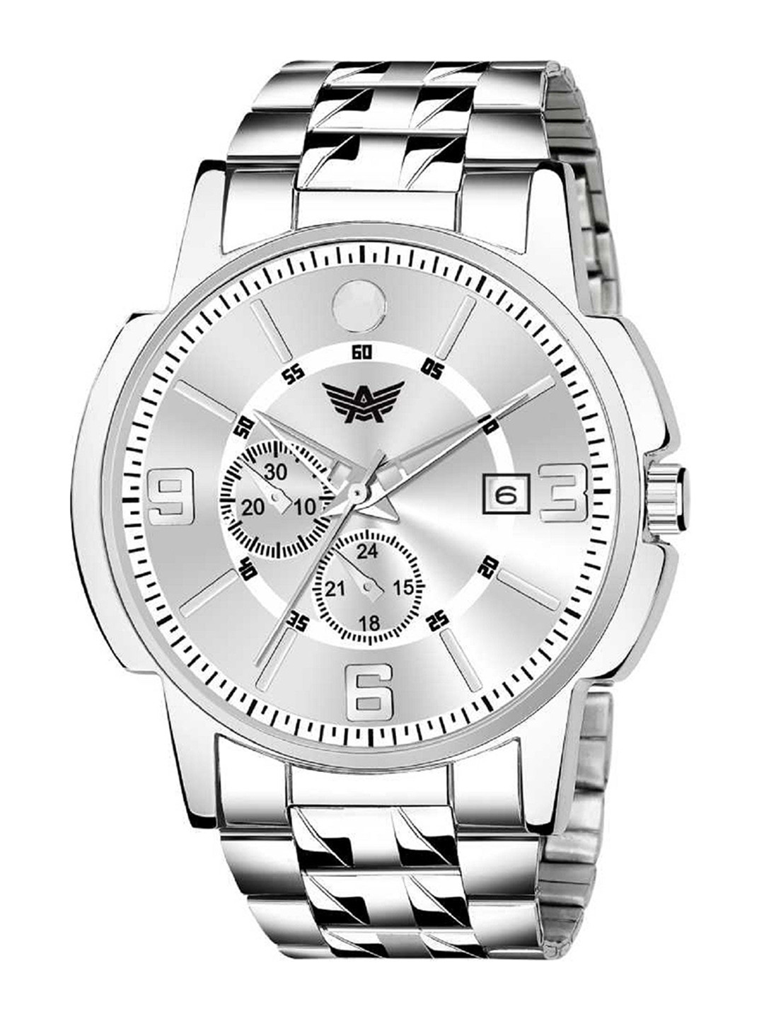 

Fadiso Fashion Men Brass Dial & Stainless Steel Straps Analogue Watch FF-2266, Silver