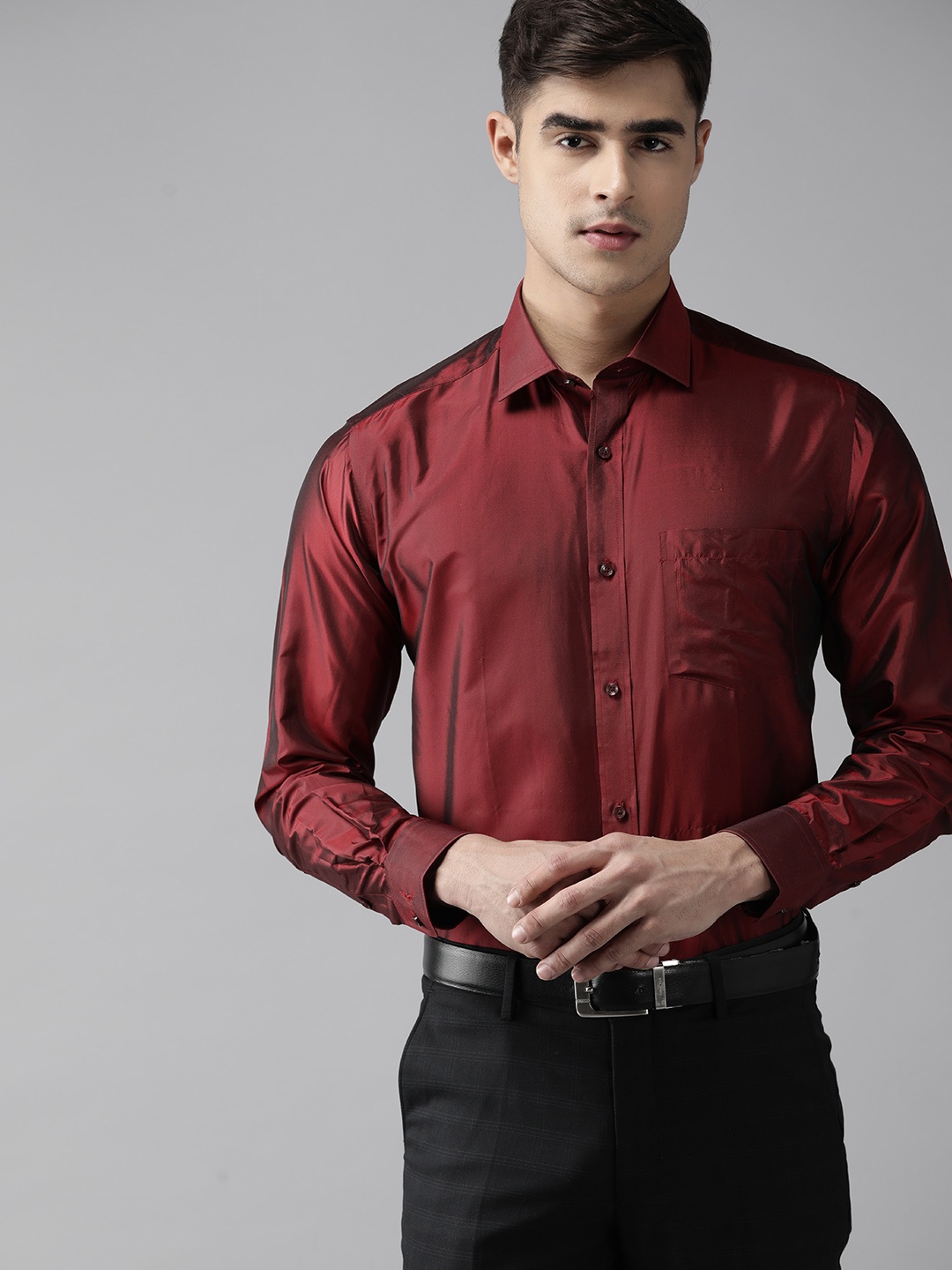 

Park Avenue Silk Formal Shirt, Red