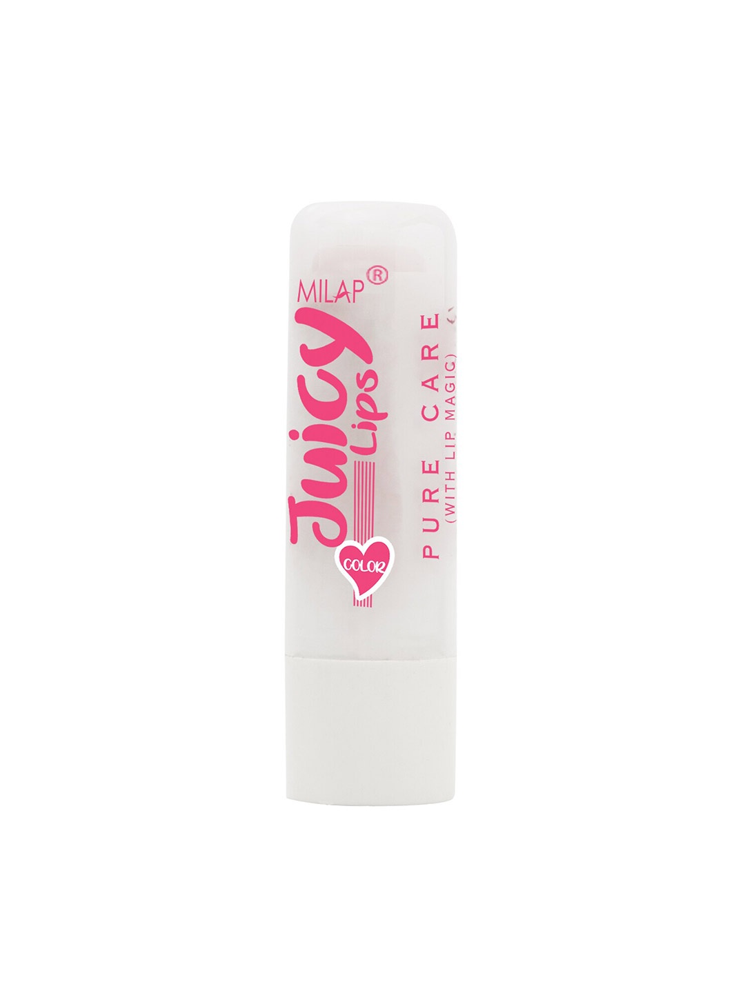 

MILAP Juicy 12 Hour Moisture & Shine SPF15 Lip Balm with Vitamin E 4ml - Pure Care, White