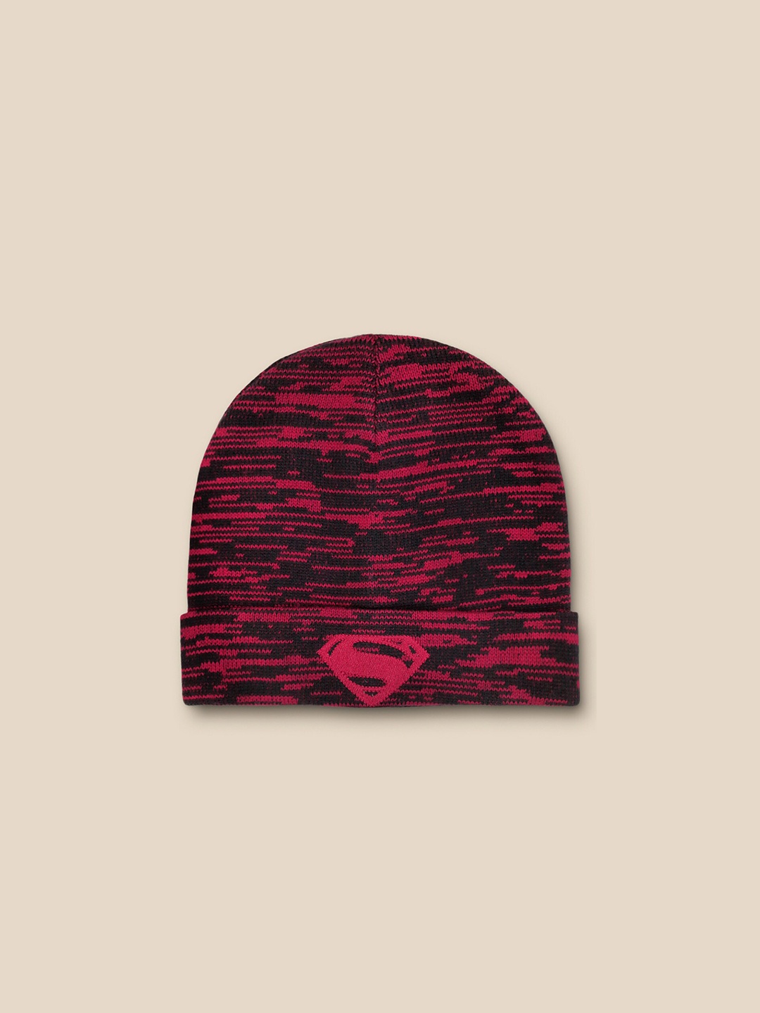

Free Authority Men Superman Printed Beanie Caps, Red