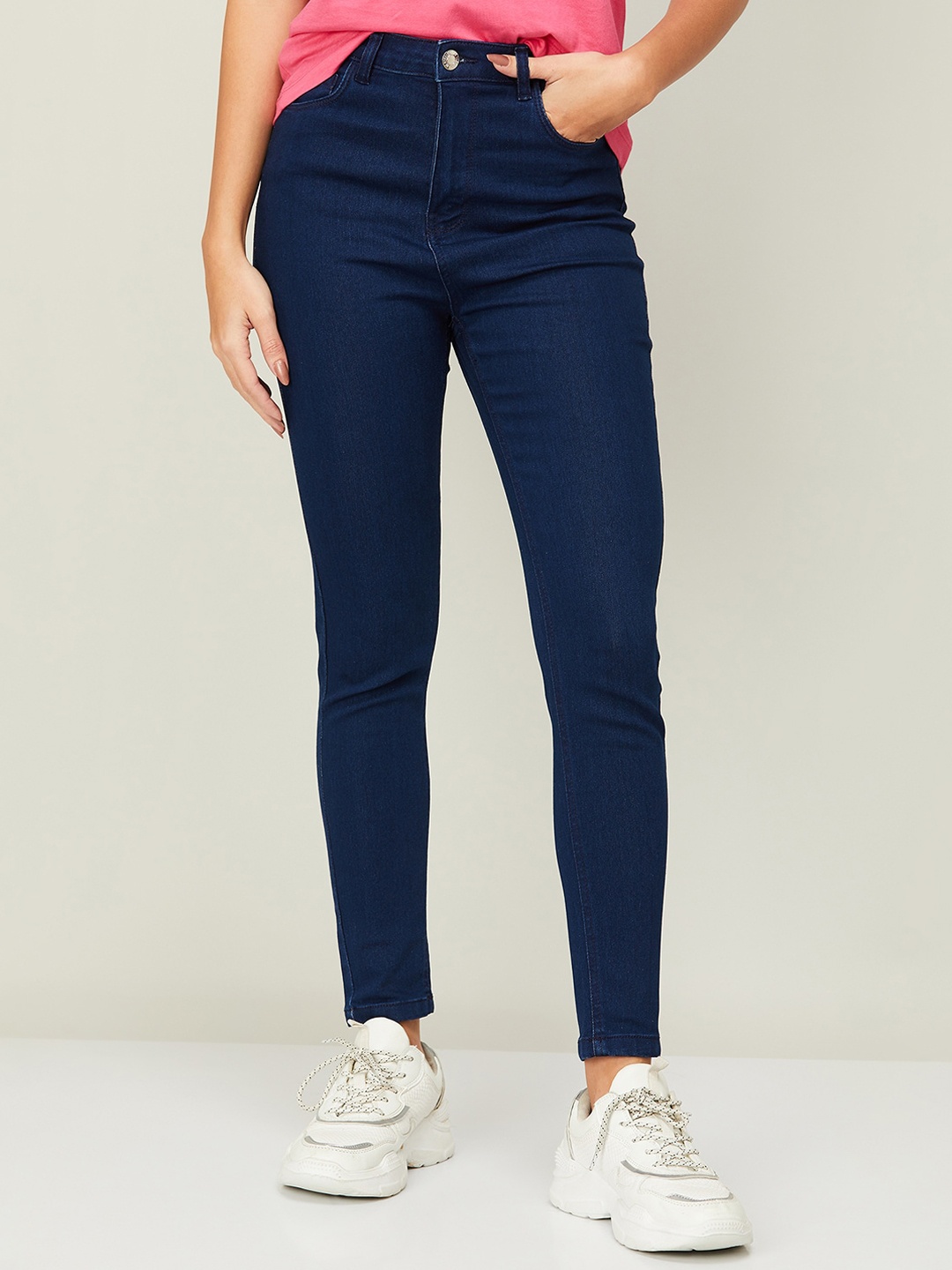 

Fame Forever by Lifestyle Women Clean Look Skinny Fit Jeans, Blue