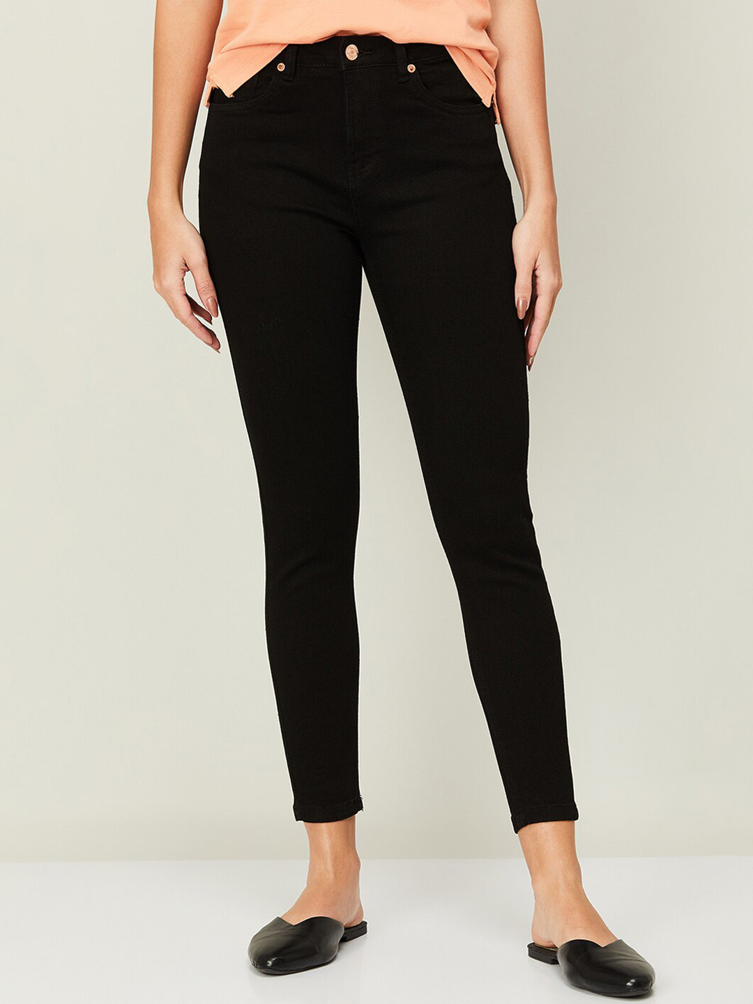 

Fame Forever by Lifestyle Women Clean Look Mid Rise Skinny Fit Jeans, Black