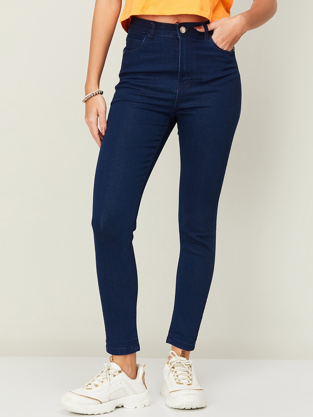 

Fame Forever by Lifestyle Women Clean Look Mid Rise Skinny Fit Jeans, Blue