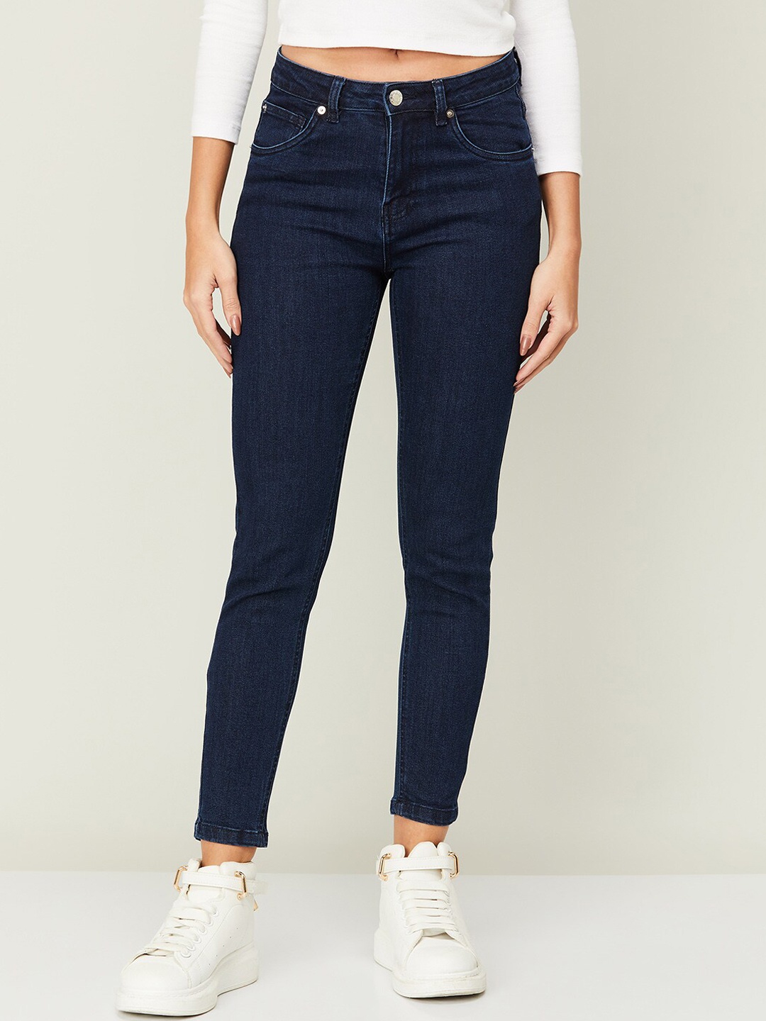 

Fame Forever by Lifestyle Women Clean Look Skinny Fit Mid Rise Jeans, Blue