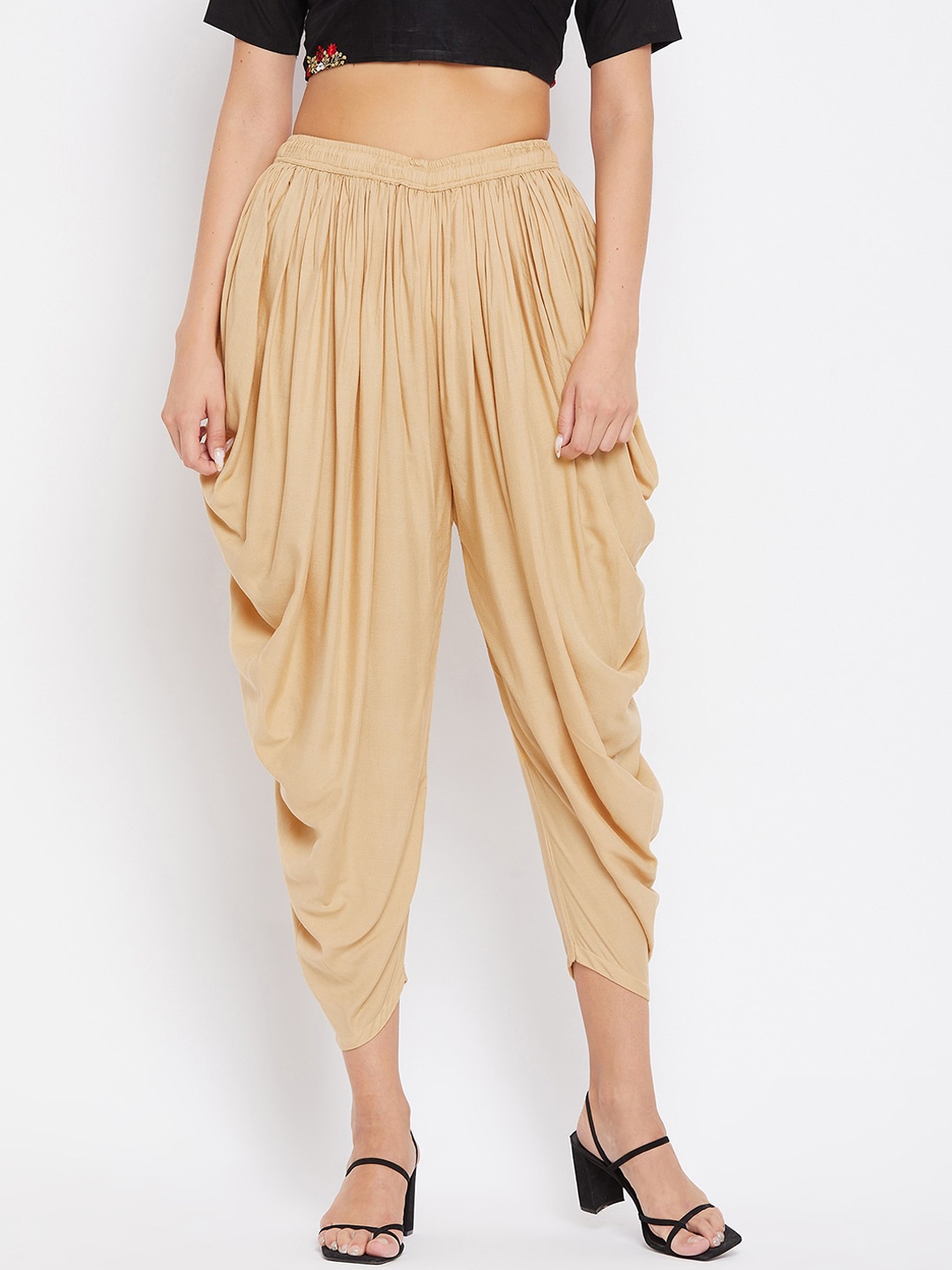 

Clora Creation Women Cowl Detail Dhotis, Beige