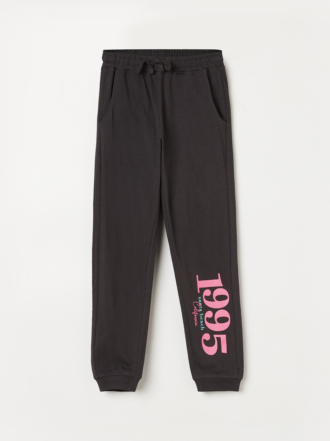 

Fame Forever by Lifestyle Girls Printed Cotton Track Pant, Black