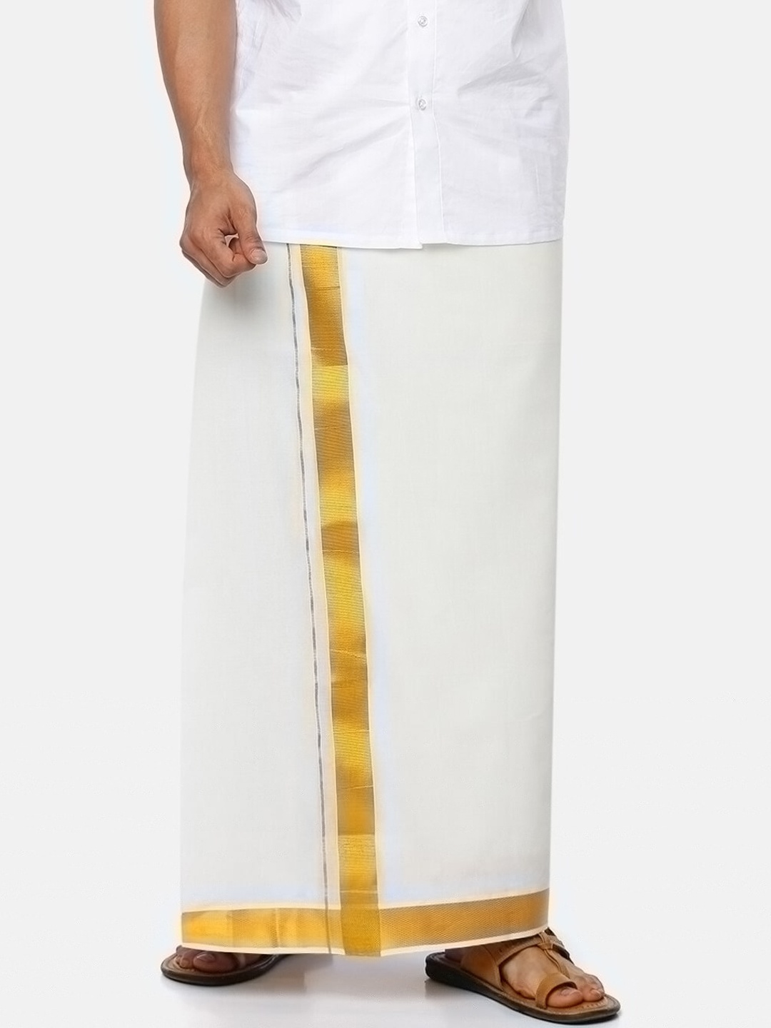 

Ramraj Pure Cotton Dhotis, Cream