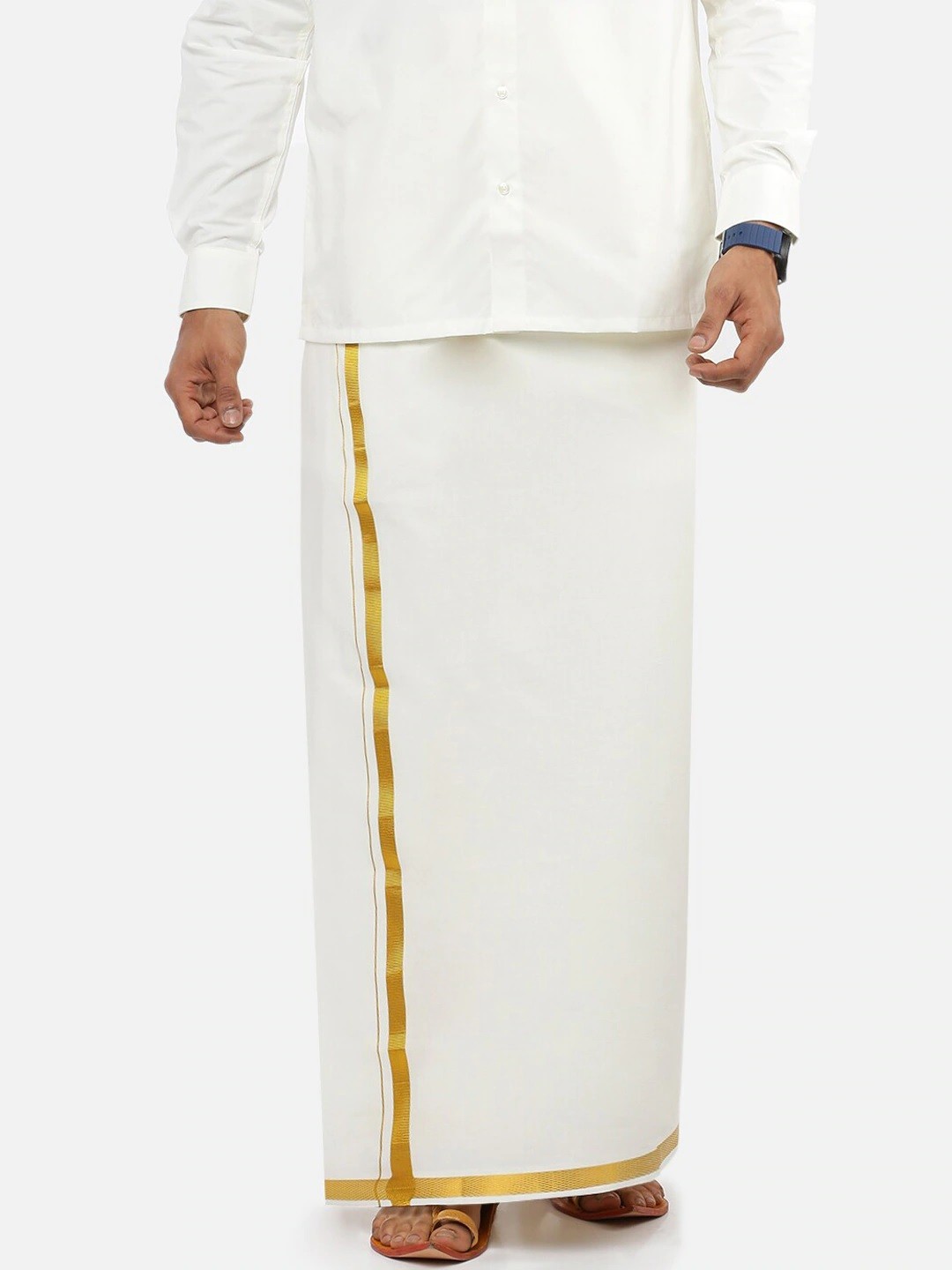 

Ramraj Men Pure Cotton Dhotis, White