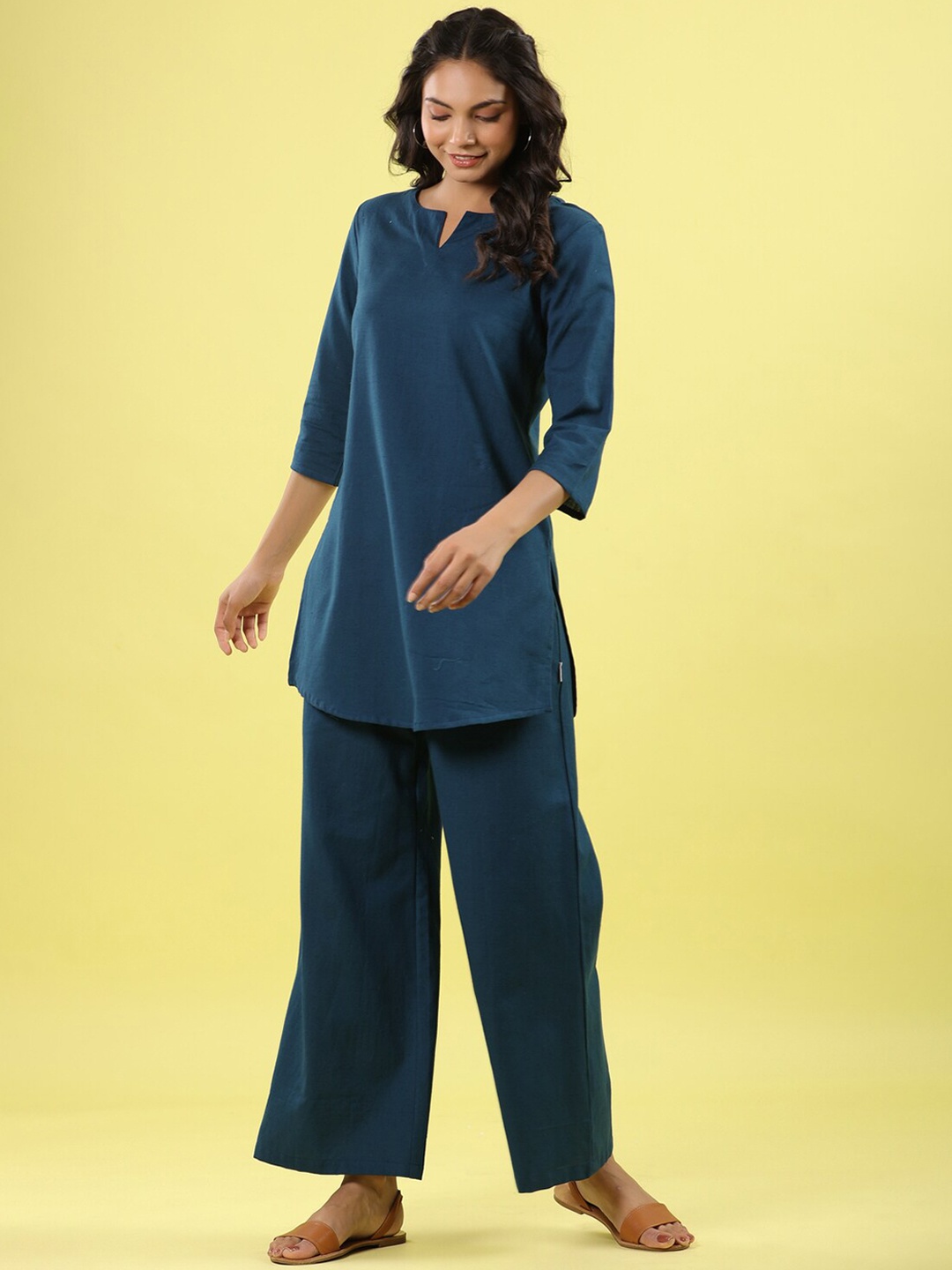 

JISORA Pure Cotton Night suit, Blue