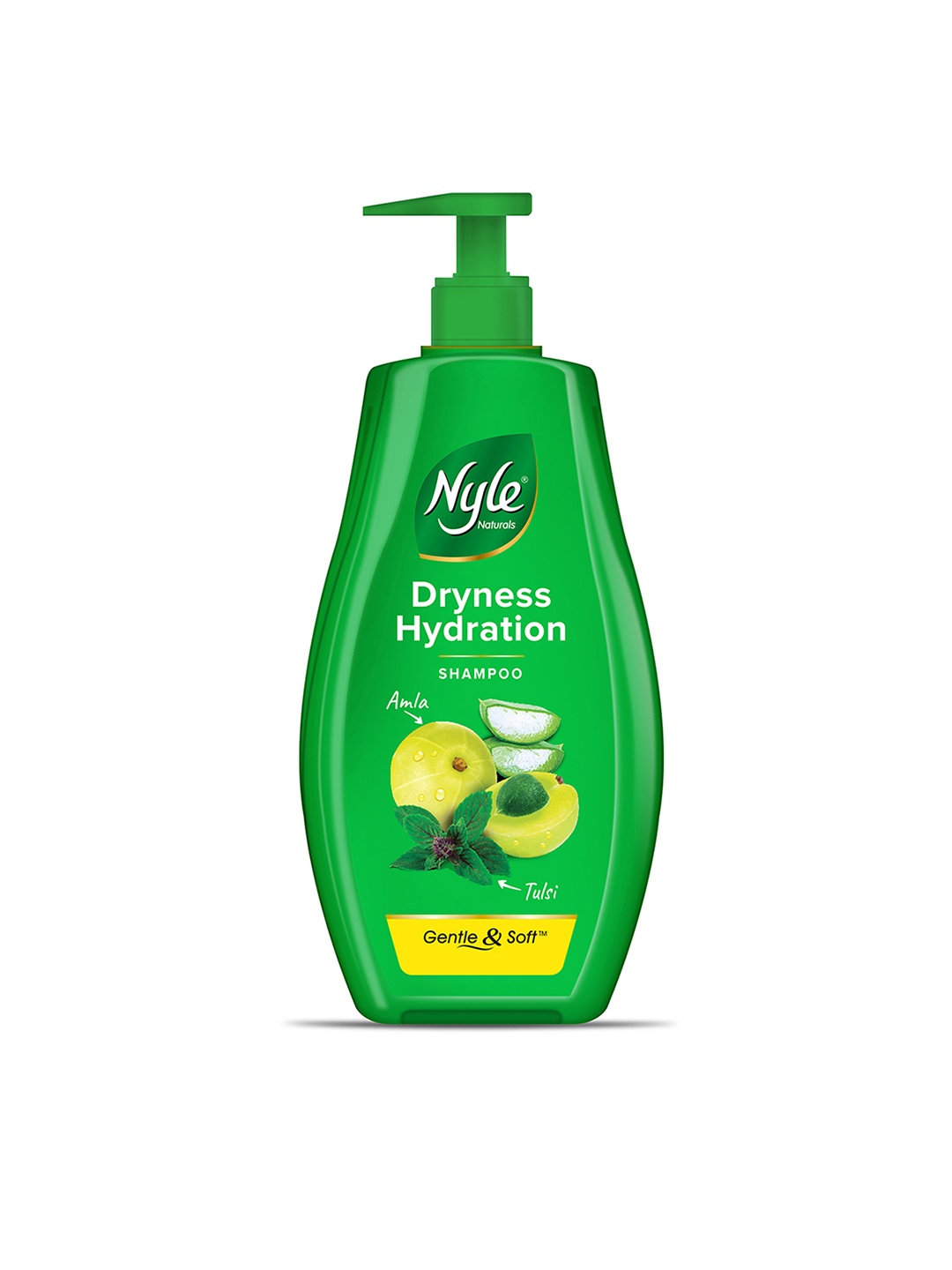 

Nyle Naturals Silky & Smooth Anti-Hairfall Shampoo with Tulsi & Amla - 1L, Green