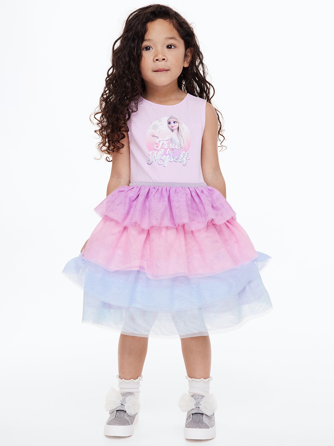 

H&M Girls Tulle-Skirt Dress, Purple