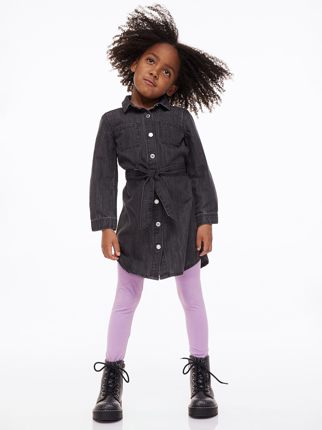 

H&M Girls 2-Piece Cotton Set, Black