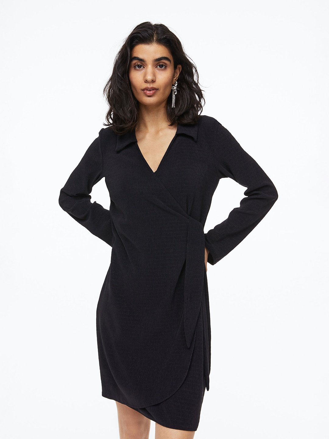

H&M Women MAMA Nursing Wrap Dress, Black