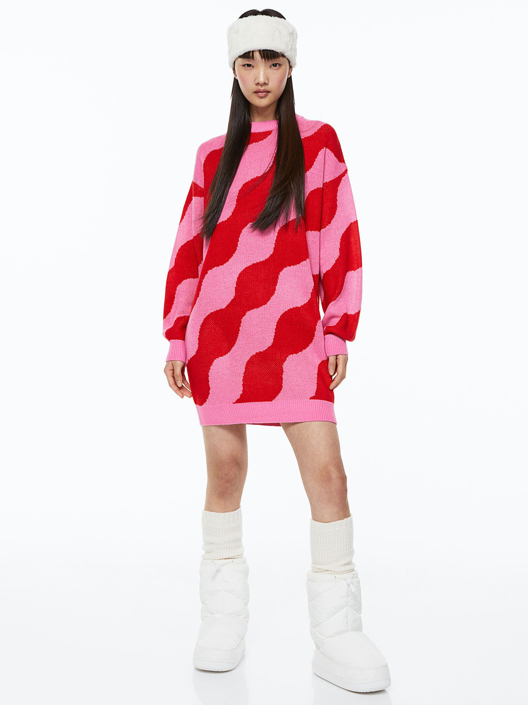 

H&M Women Knitted Dress, Pink
