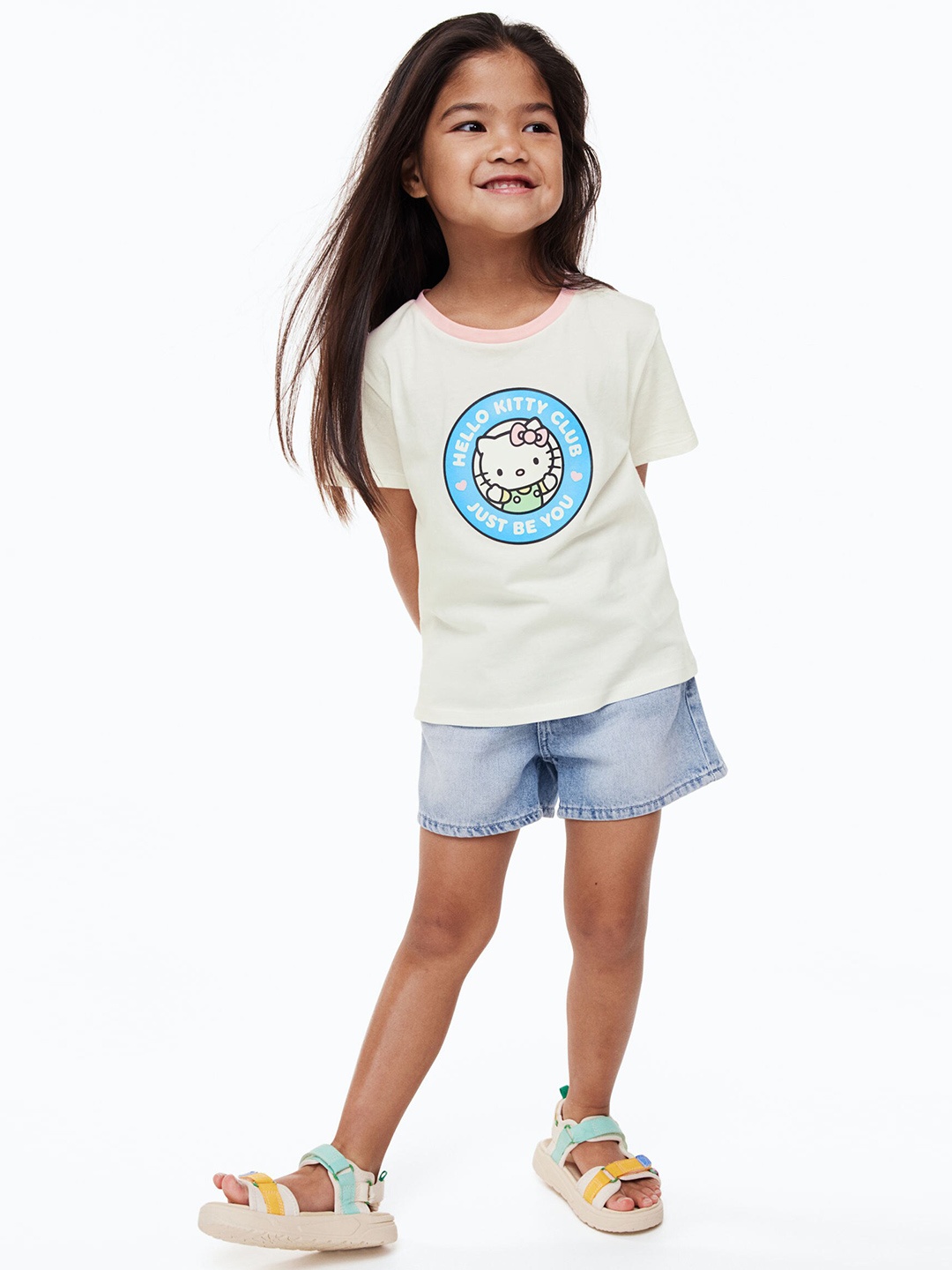 

H&M Girls 3-Pack Printed Jersey Tops, Green