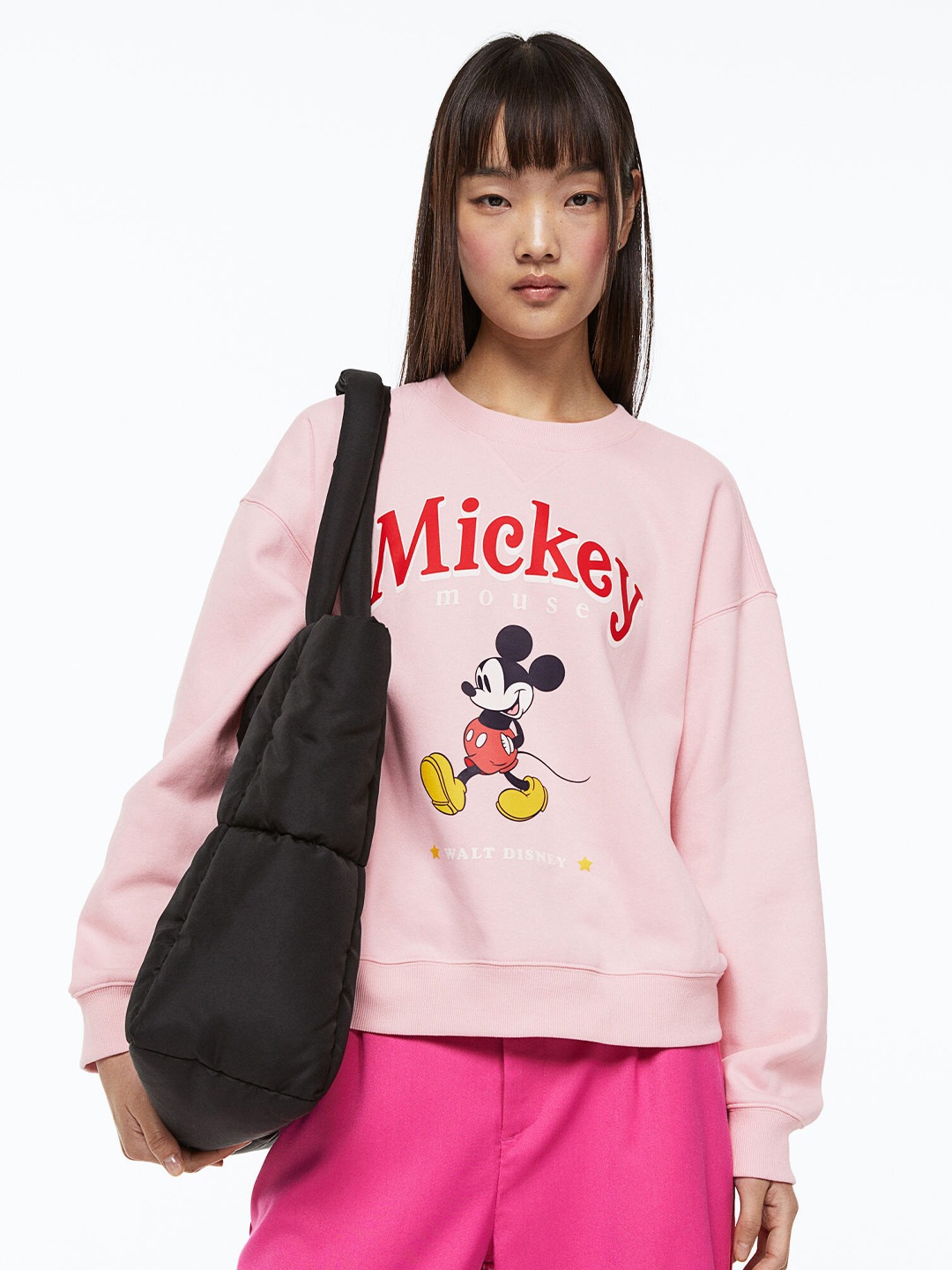 

H&M Women Printed Sweatshirt, Pink