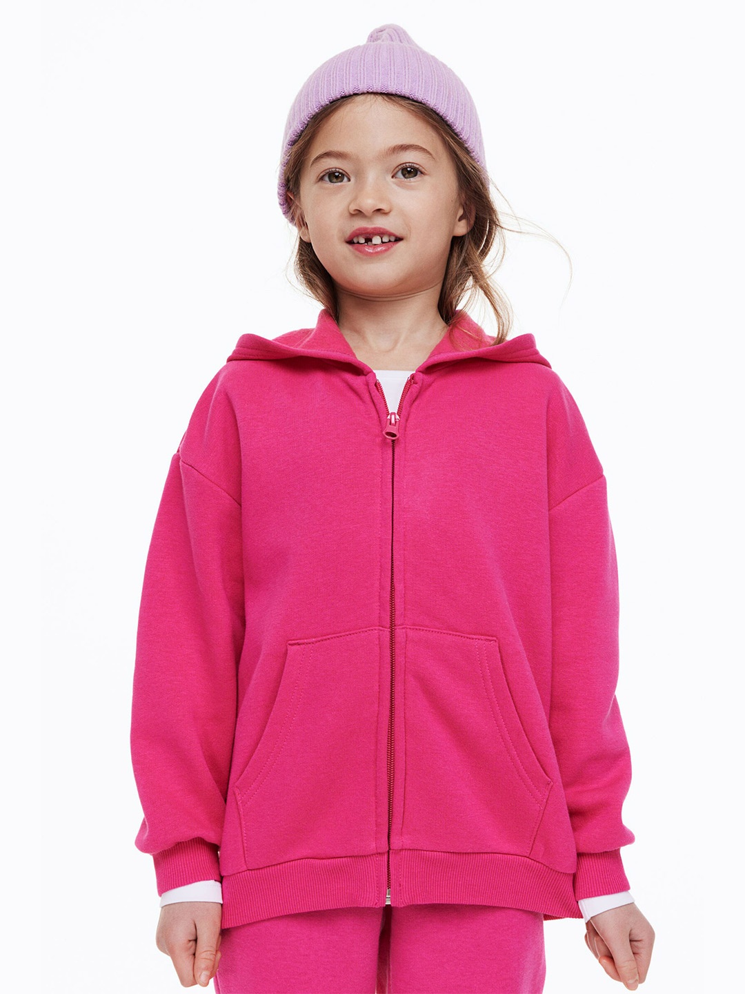 

H&M Girls Zip-Through Hoodie, Pink