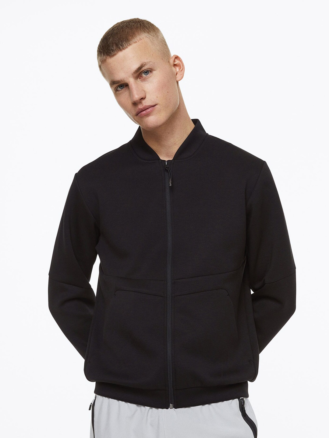 

H&M Men Sports Jacket In DryMove, Black