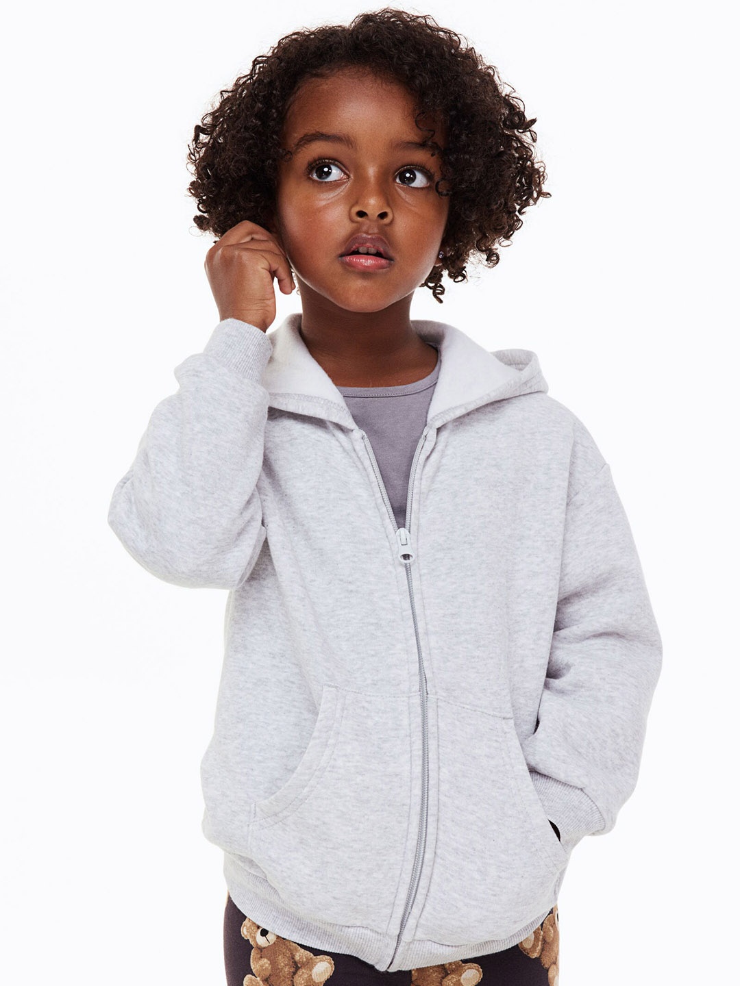 

H&M Girls Zip Through Hoodie, Grey