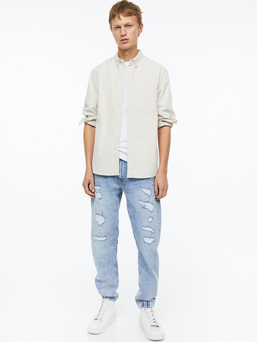 

H&M Men Hybrid Regular Tapered Joggers, Blue