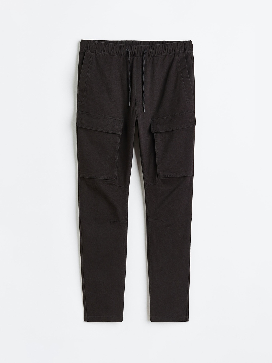 

H&M Men Skinny Fit Cargo Joggers, Black