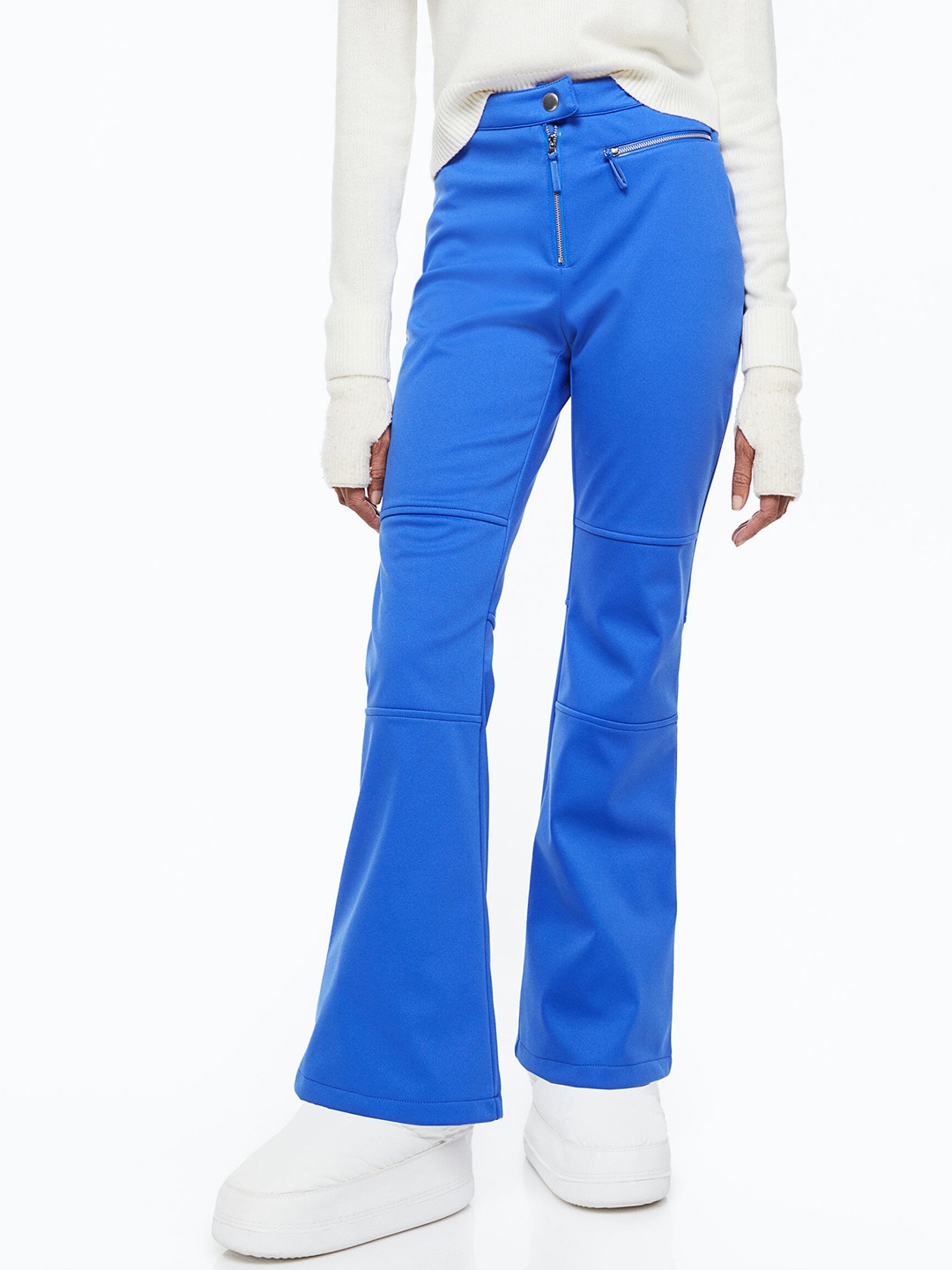 

H&M Women Flared Ski Trousers, Blue