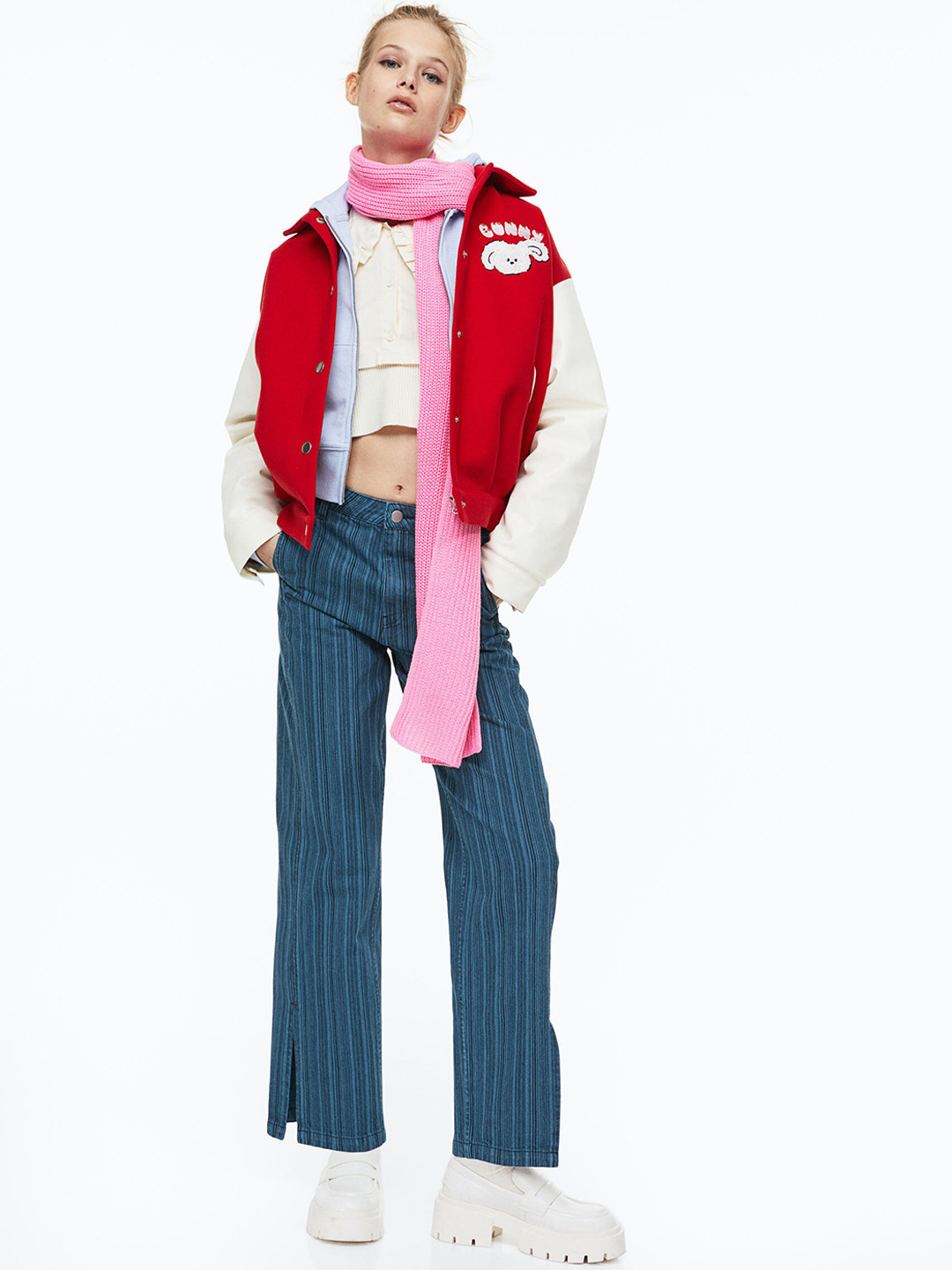 

H&M Women Straight High Jeans, Blue