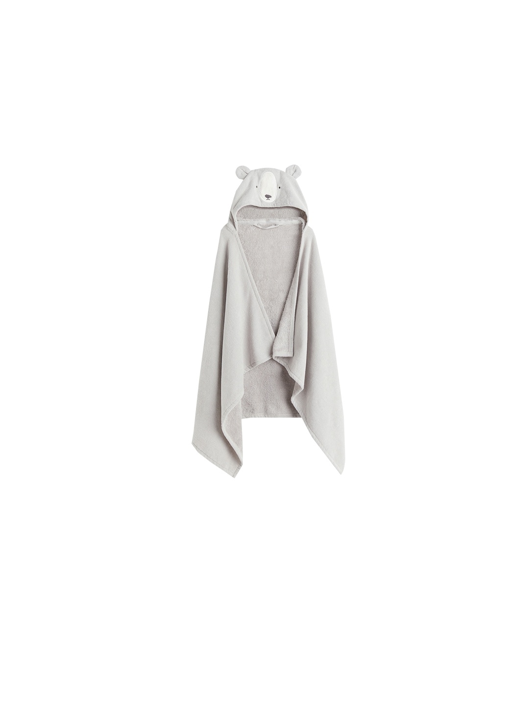 

H&M Girls Pure Cotton Hooded Bath Towel, Grey