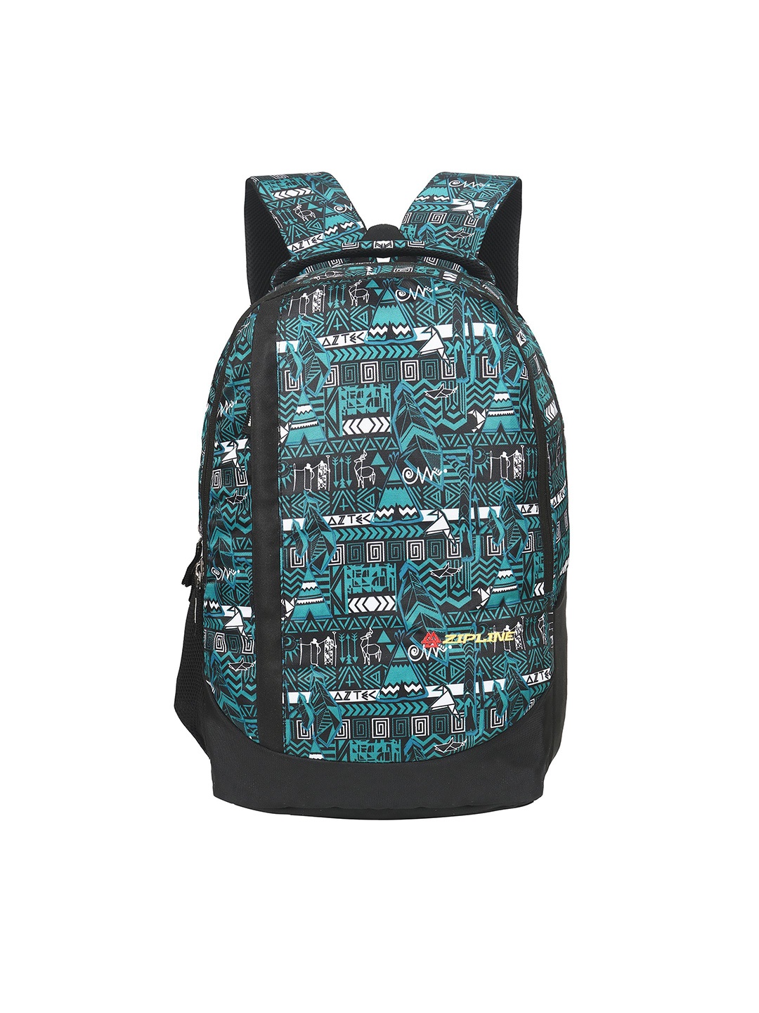 

ZIPLINE Unisex Graphic Durabase Backpack with Compression Straps, Green