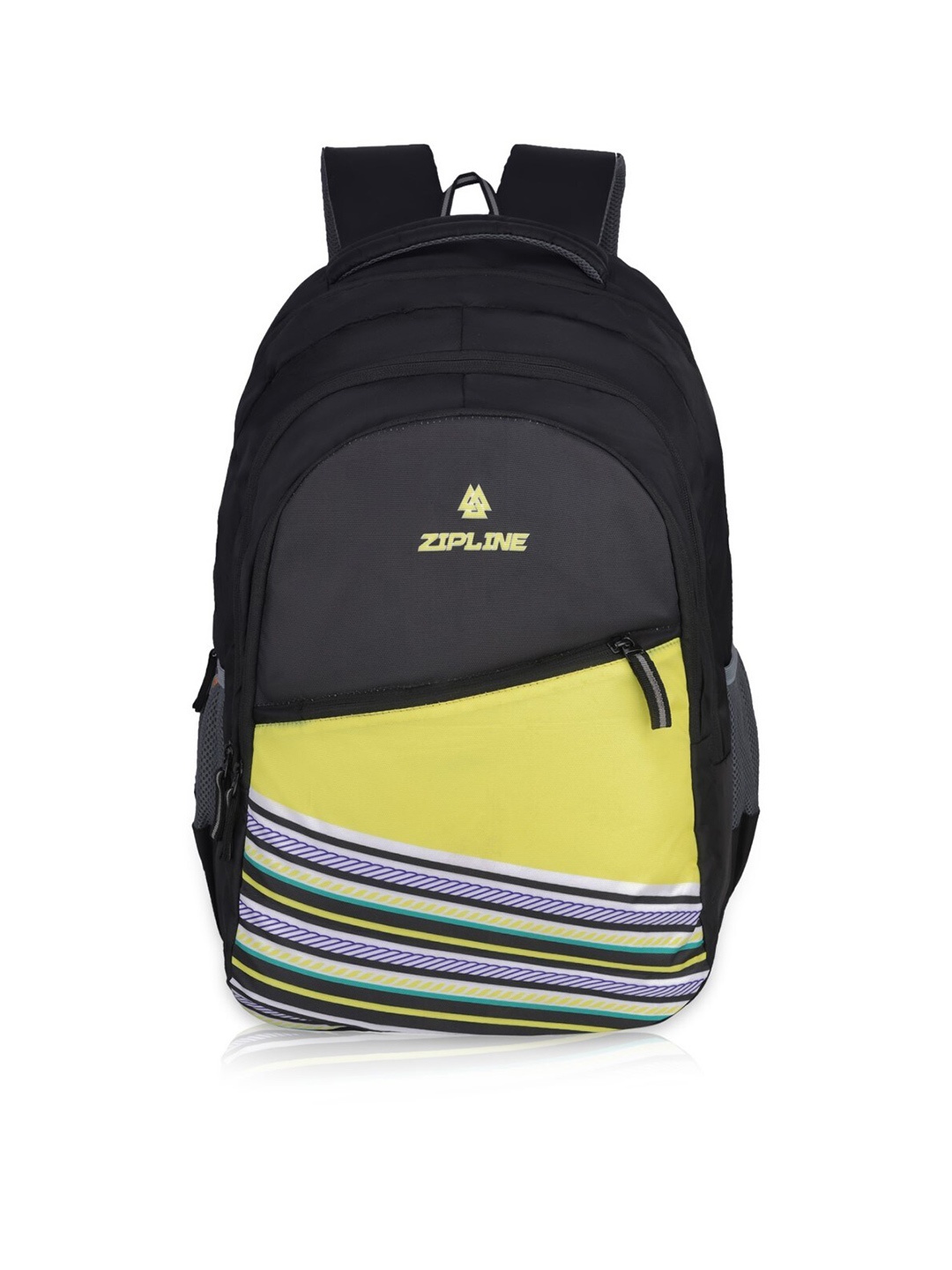 

ZIPLINE Unisex Durabase Backpack with Compression Straps, Black