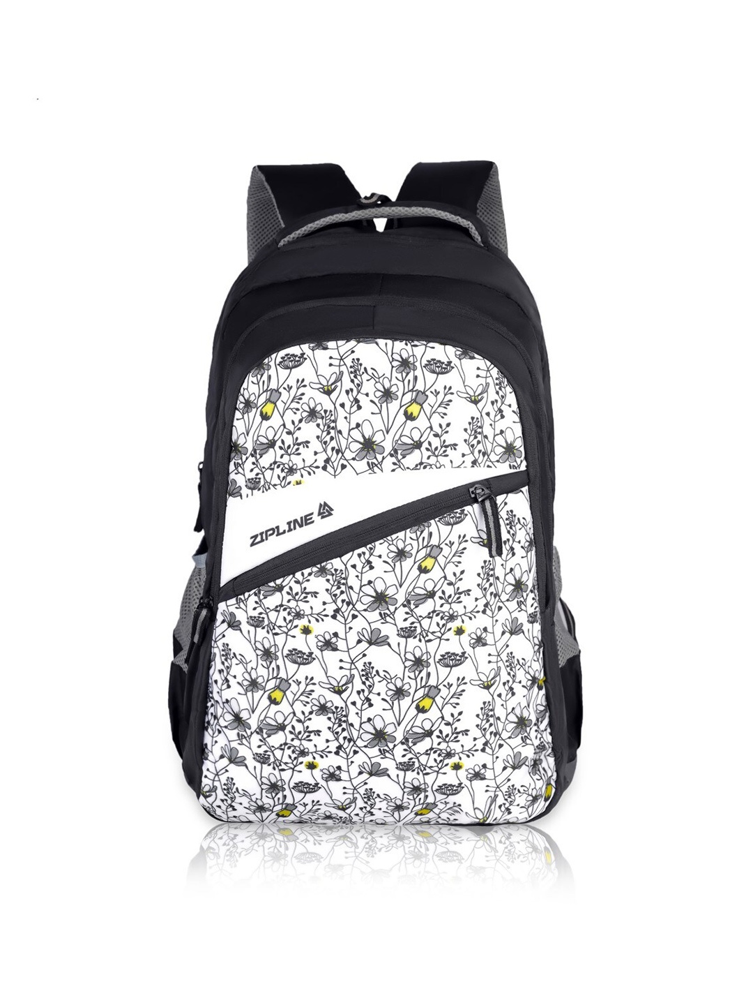

ZIPLINE Unisex Graphic Printed Durabase Backpack, Black