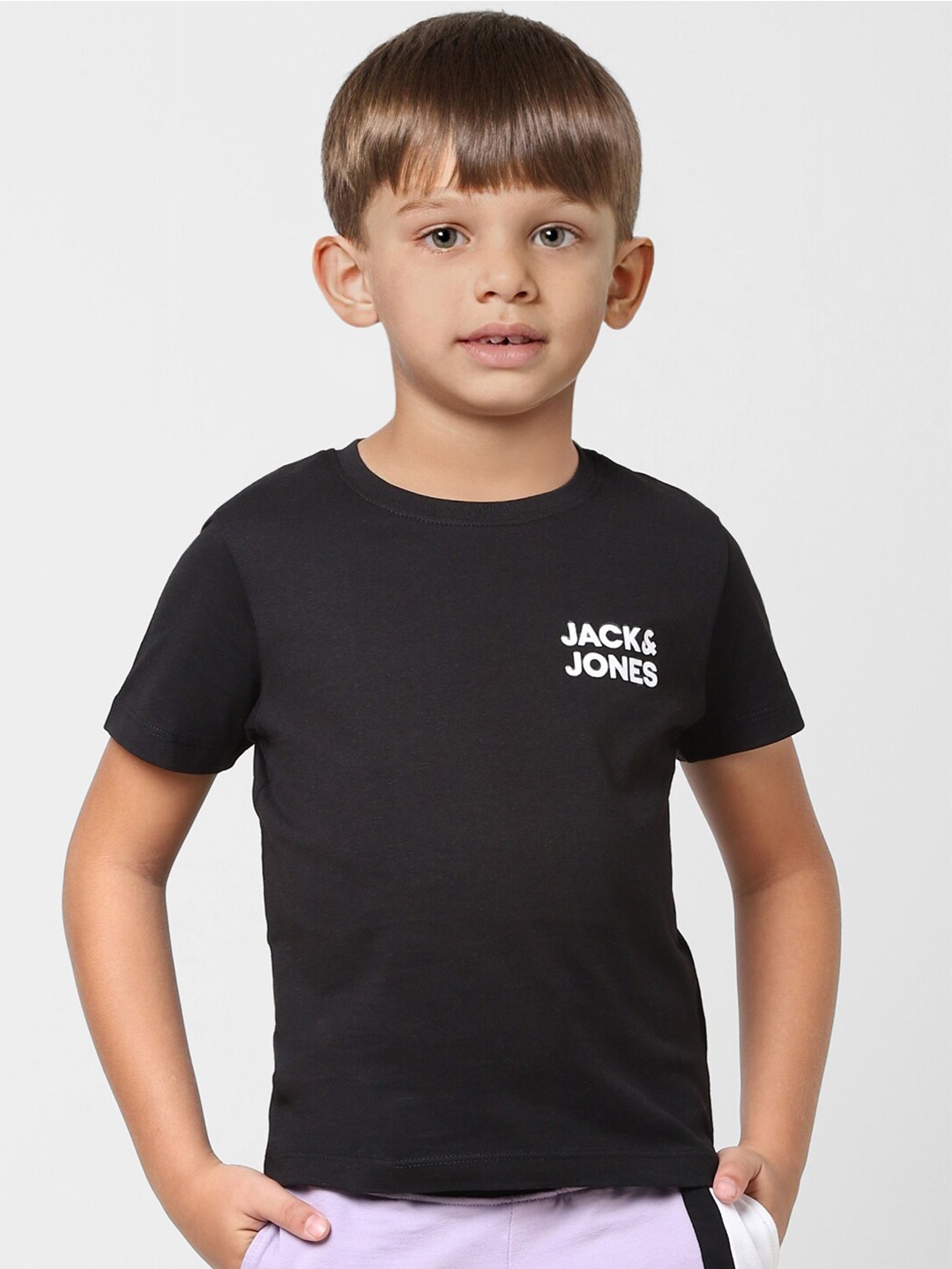 

Jack & Jones Junior Boys Cotton T-shirt, Black